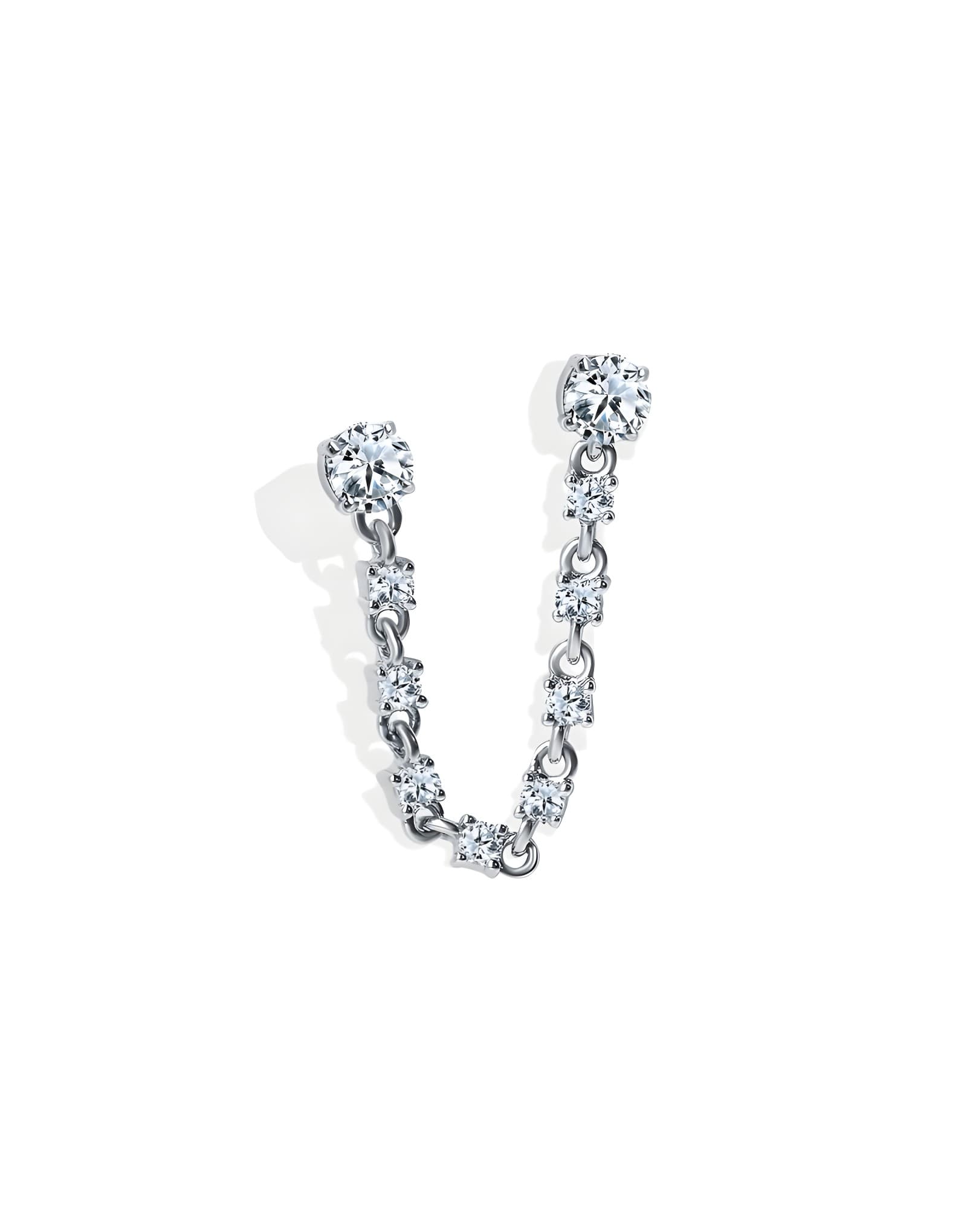 0.70ct Fvs İkili Altın Küpe