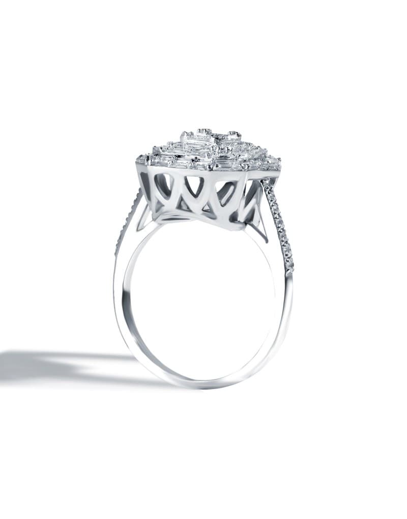 1.00ct F Rengi VS Baget Pırlanta Altın Yüzük