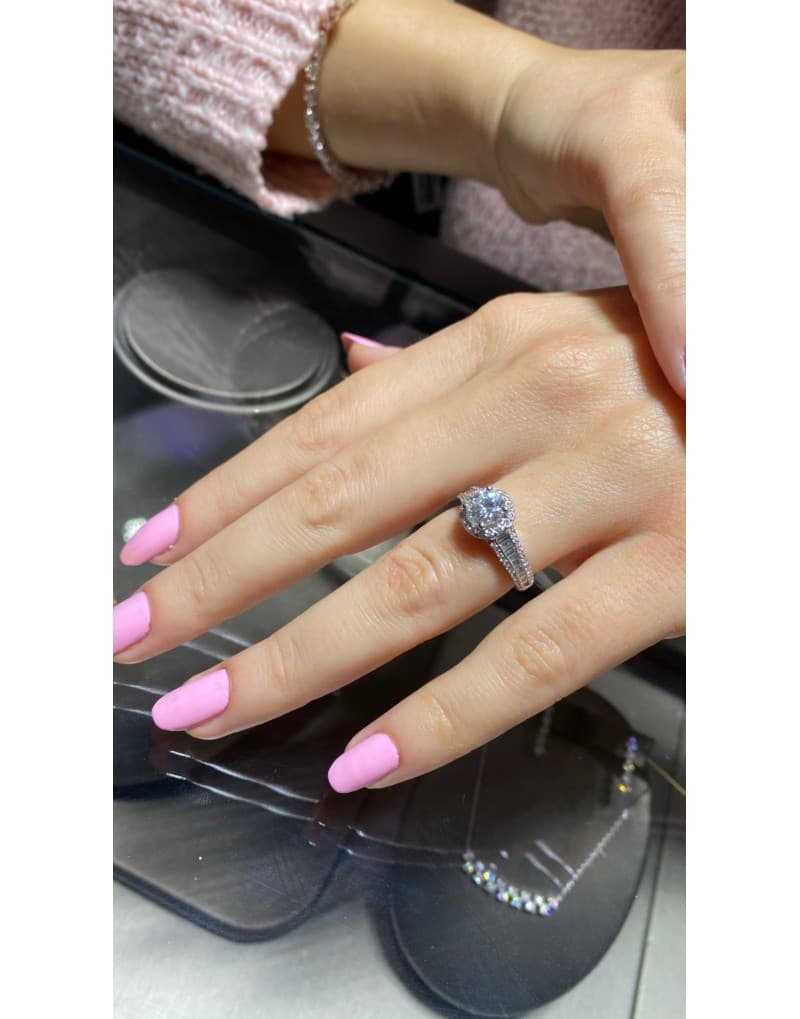 0.90ct F Rengi Baget Pırlantalı Bileklik