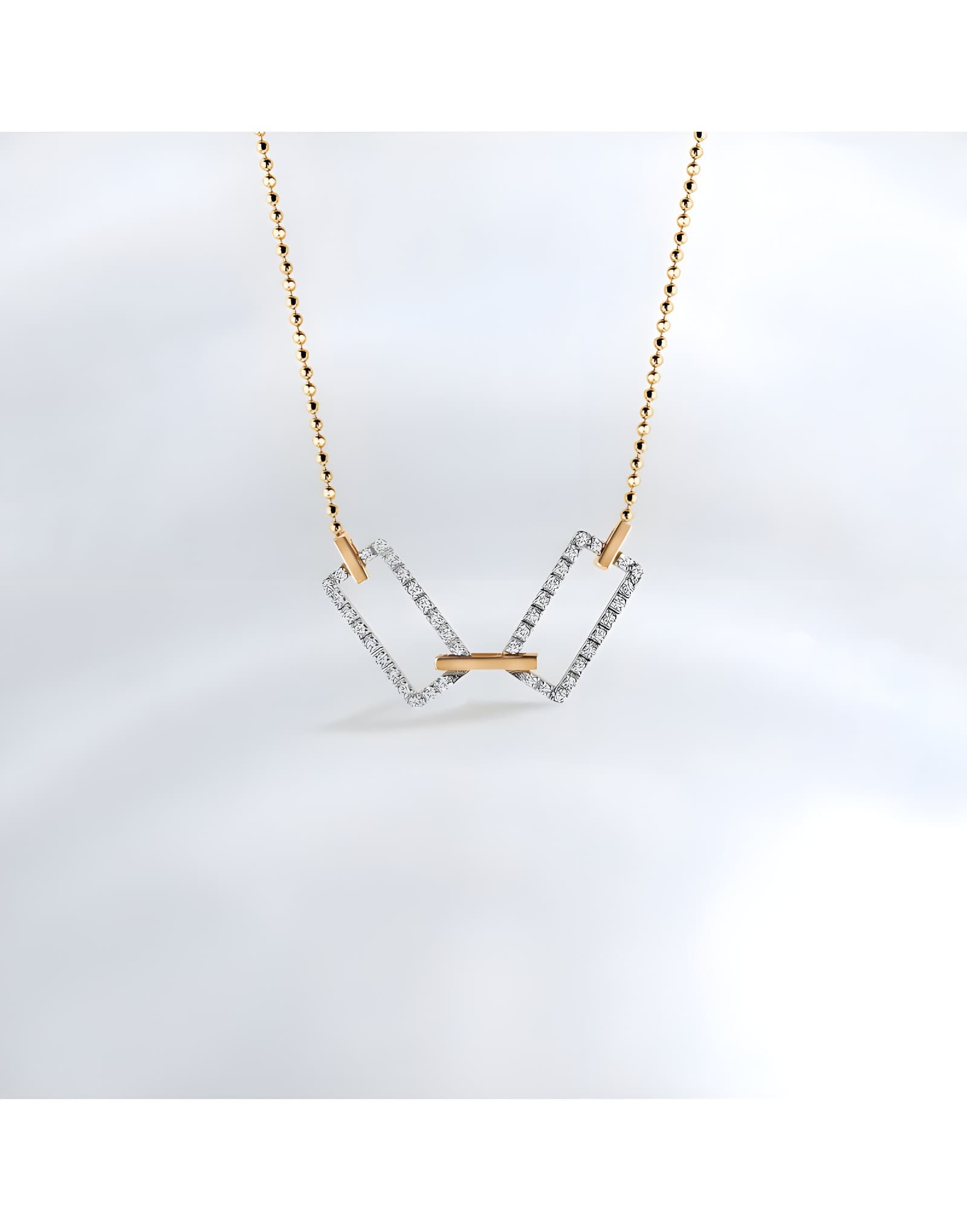 0.22ct Pırlantalı Stil Altın Kolye
