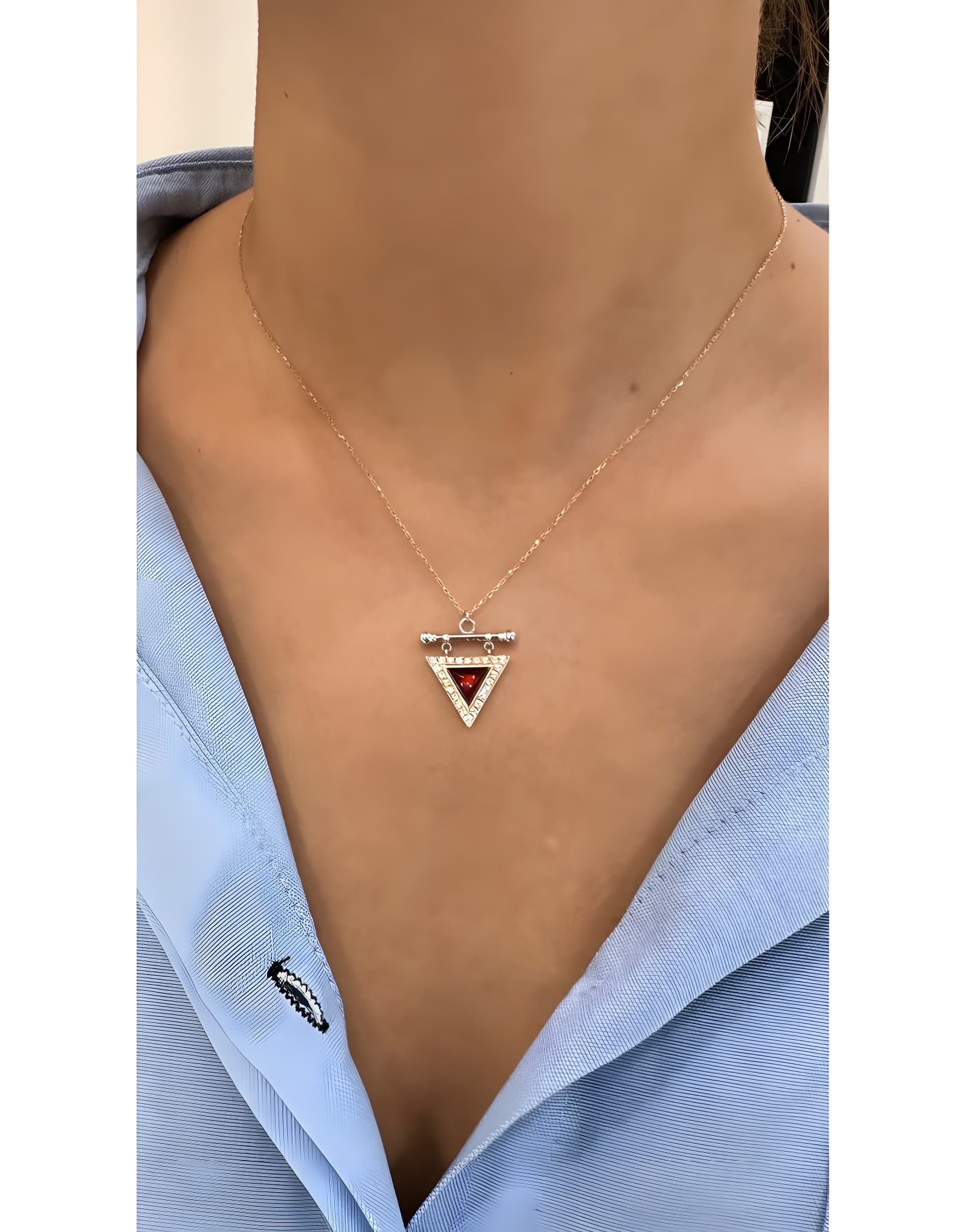 0.27ct Mineli Pırlantalı Altın Kolye