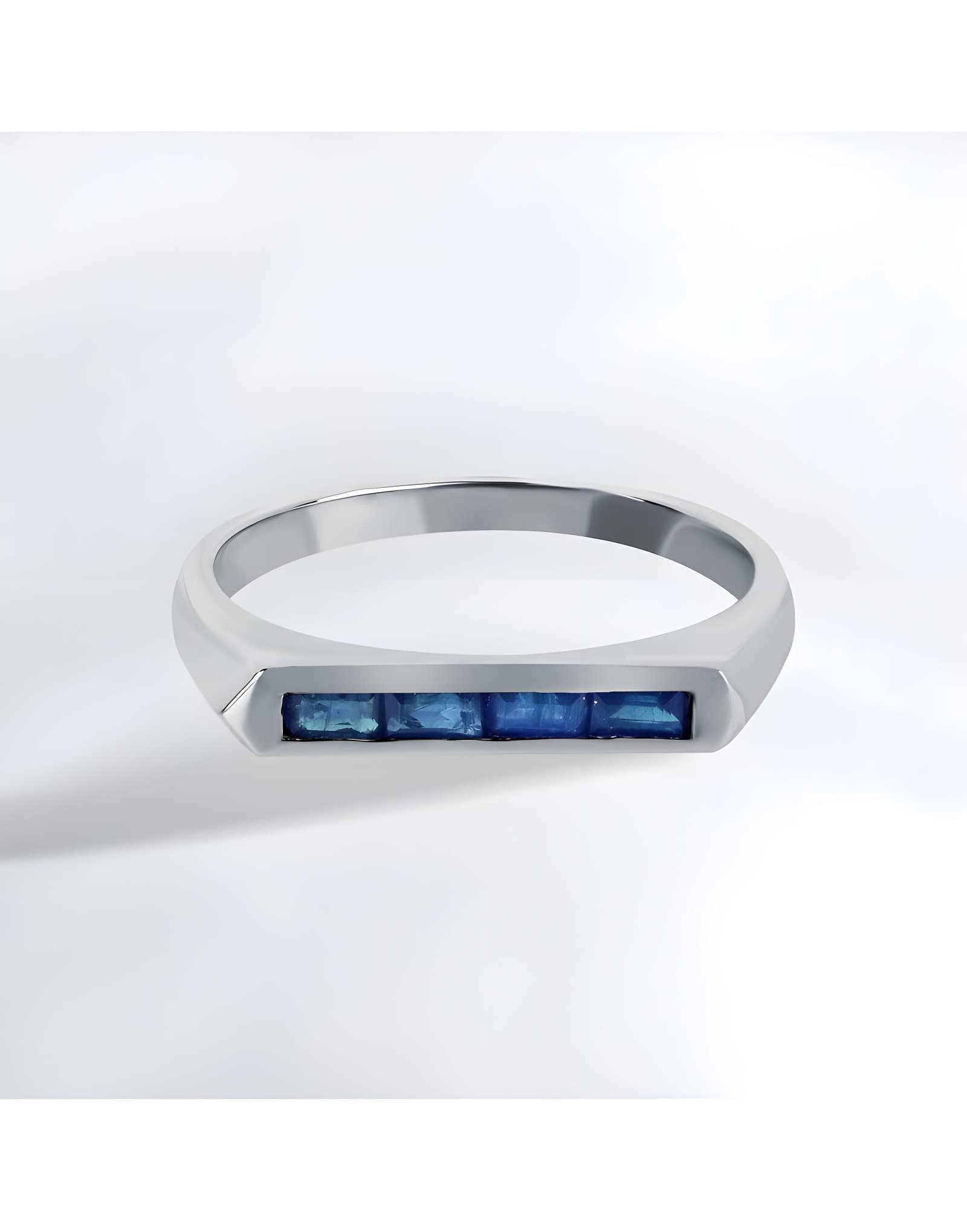 0.43ct Safir Günlük Stil Altın Yüzük