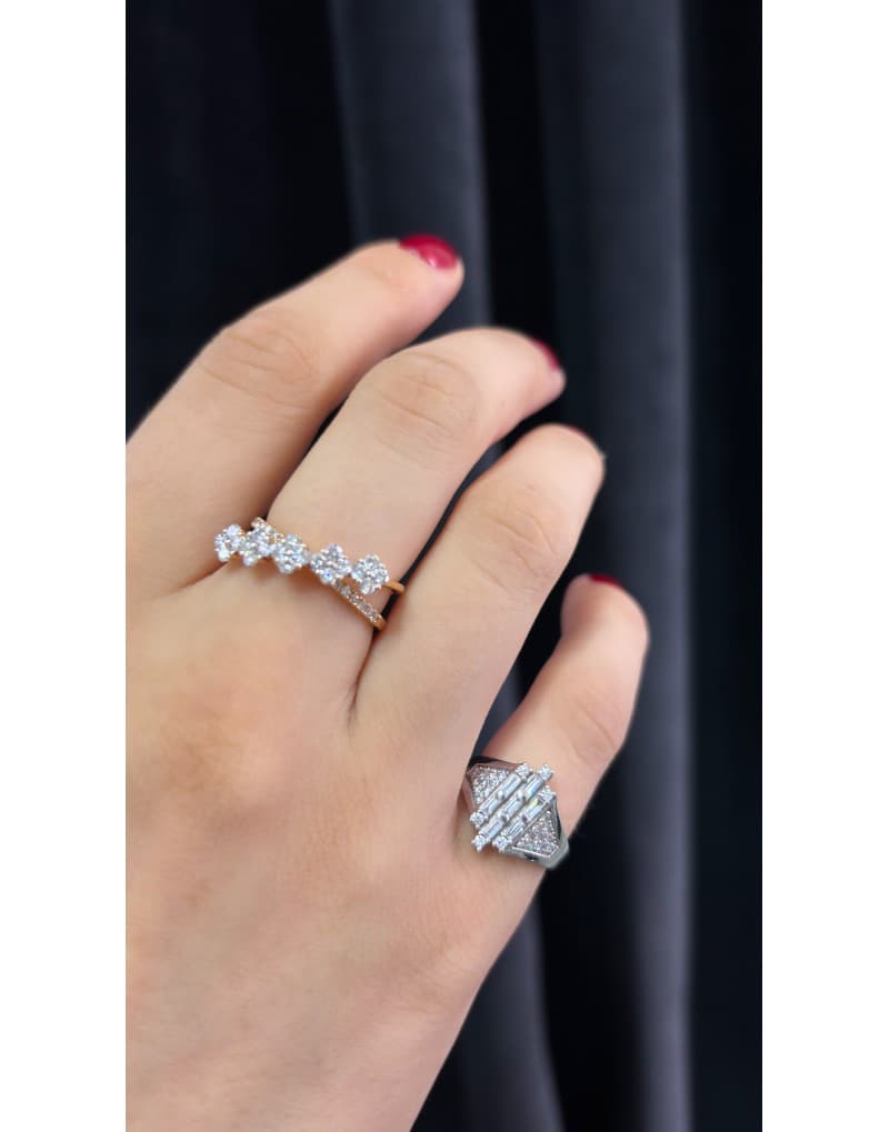 0.55ct Fvs Pırlantalı Stil Yüzük