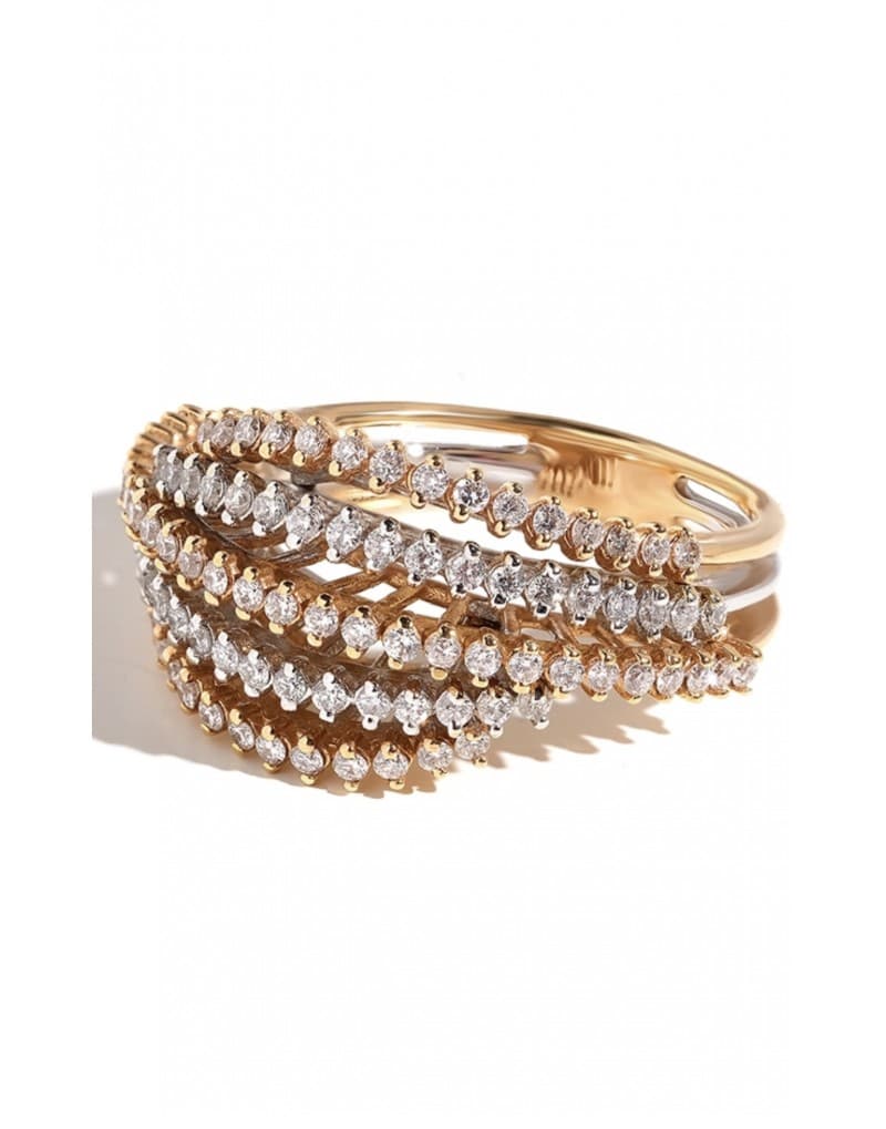 0.75ct F VS Pırlantalı Altın Stil Yüzük