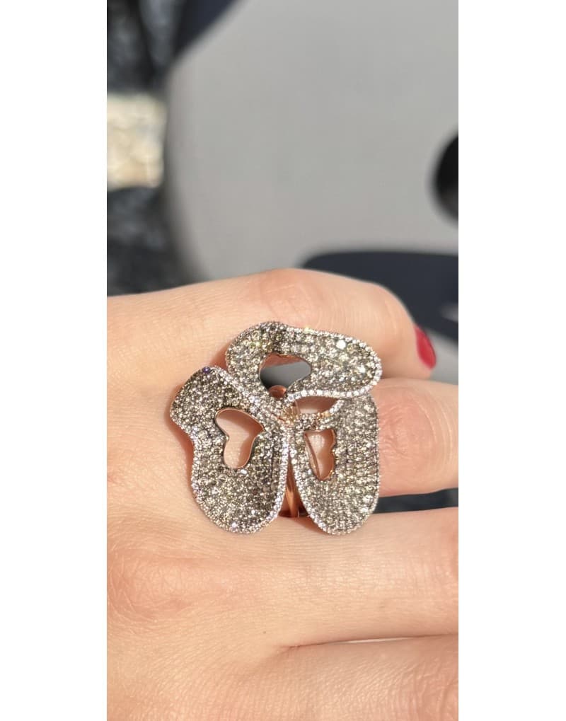 3,62ct Brown Diamond 0,73ct F VS Pırlantalı Altın Yüzük