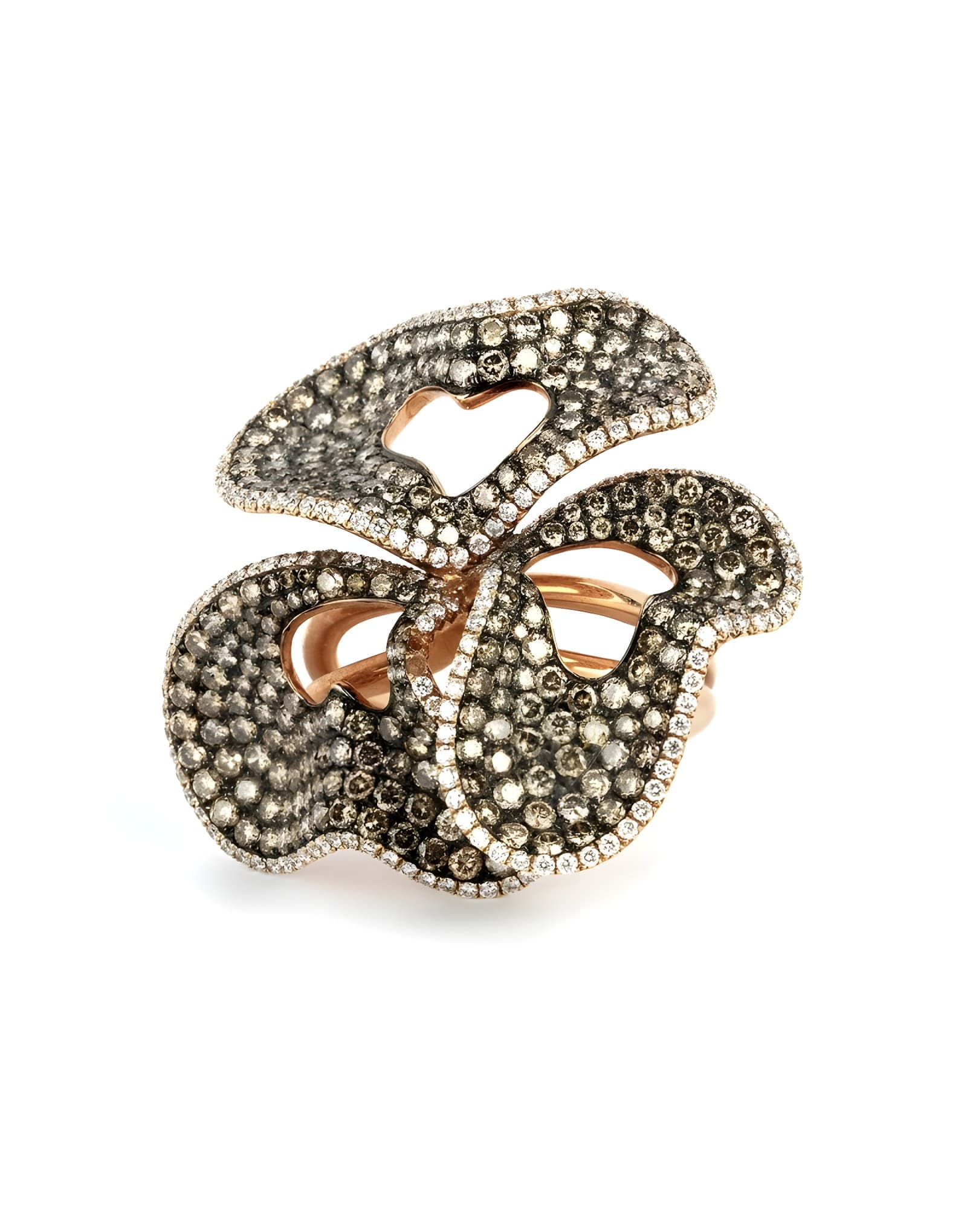 3,62ct Brown Diamond 0,73ct F VS Pırlantalı Altın Yüzük