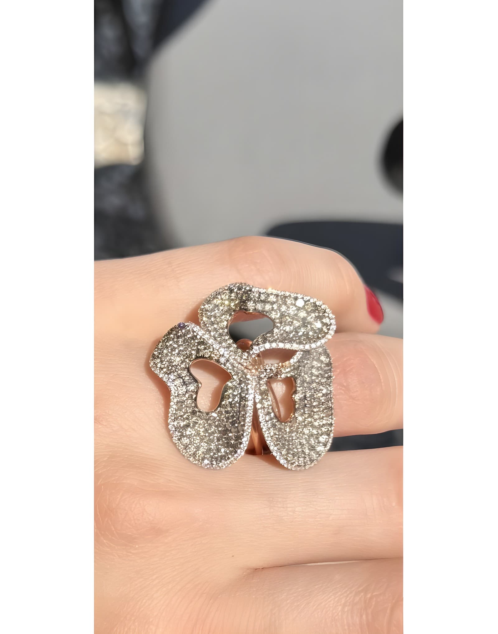 3,62ct Brown Diamond 0,73ct F VS Pırlantalı Altın Yüzük