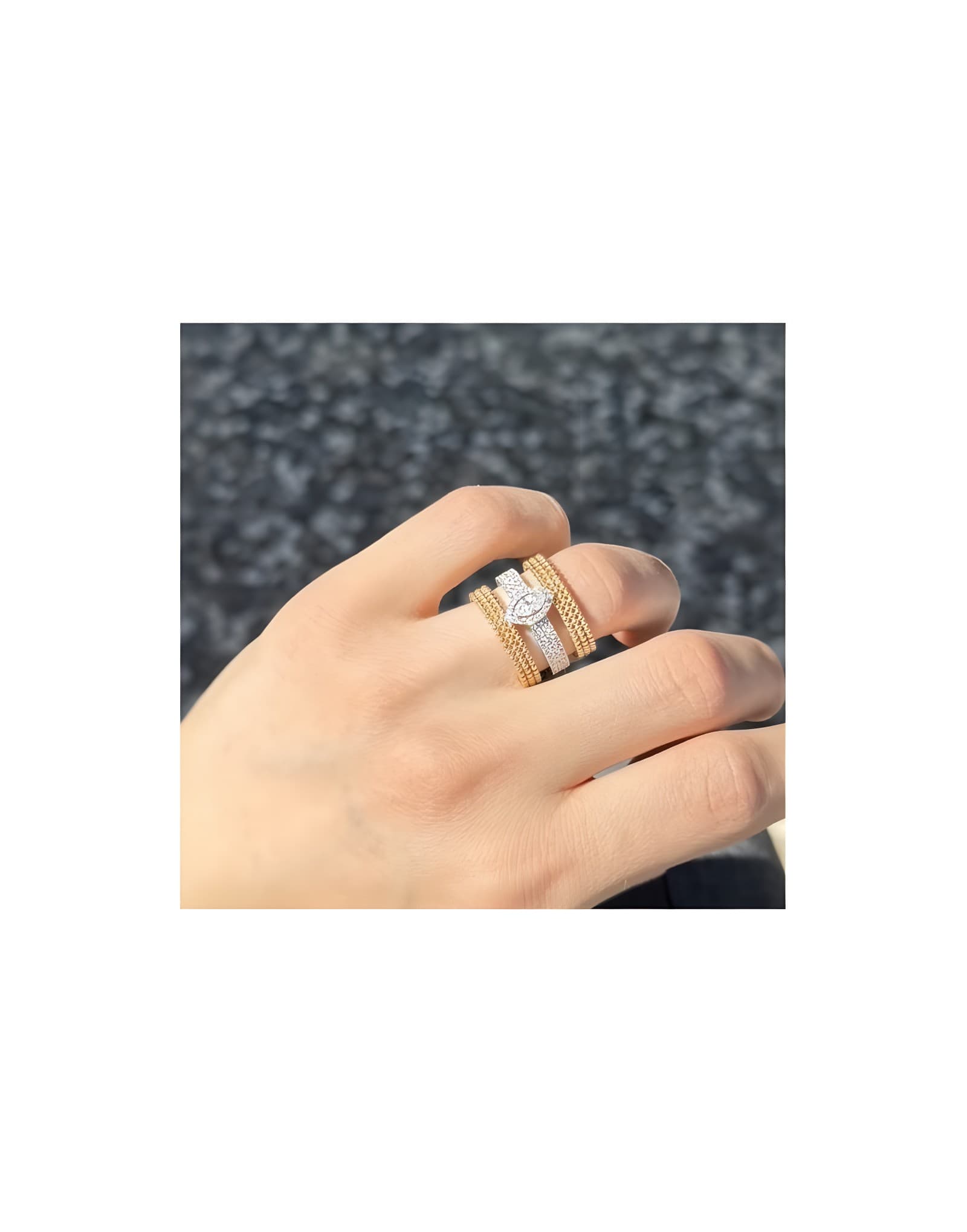 0.78CT F VS MARKİZ PIRLANTALI ALTIN YÜZÜK