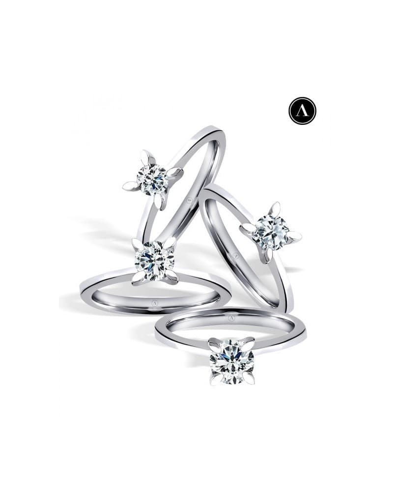 0.18ct F renk VS Pırlanta Altın Tektaş Yüzük