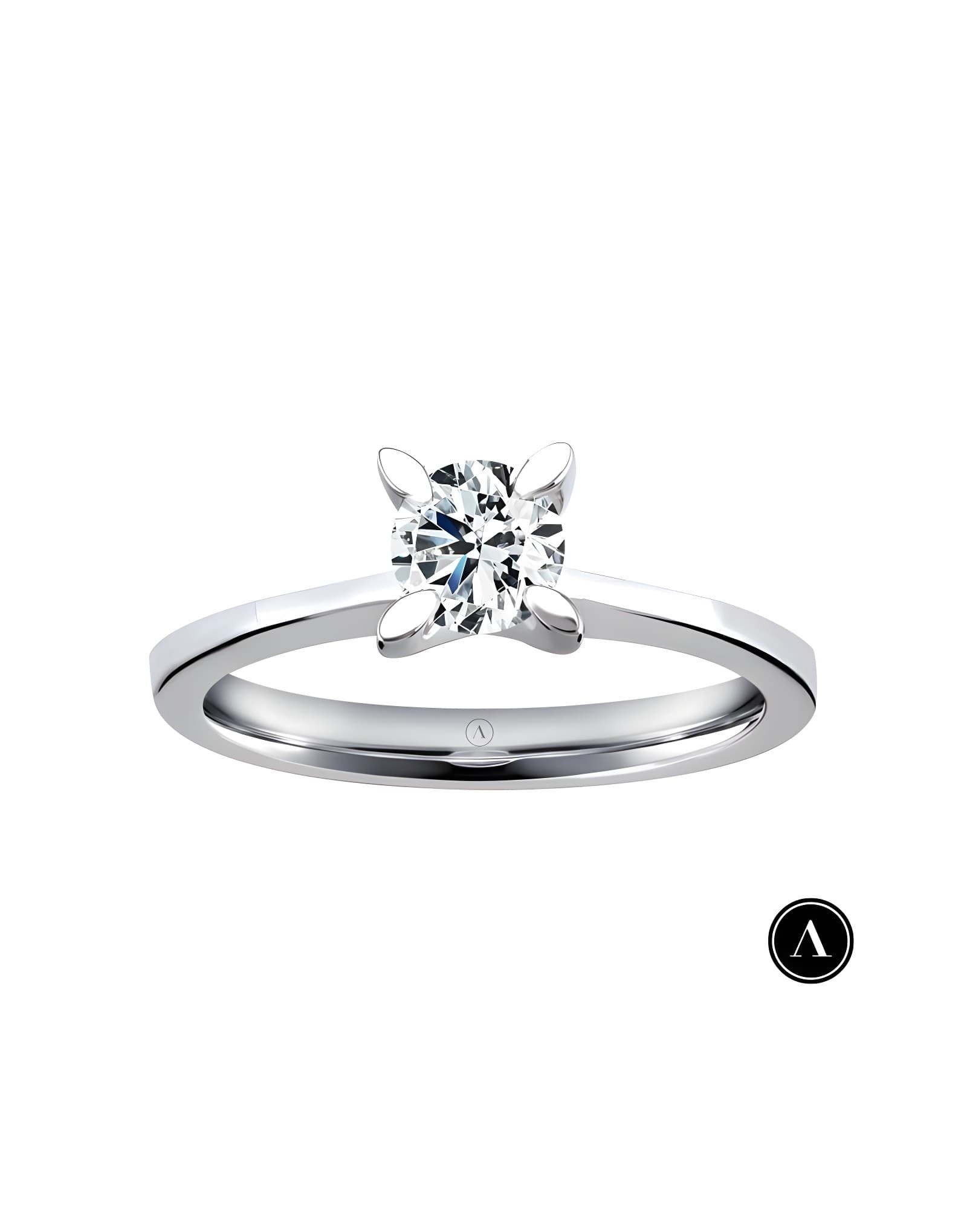 0.18ct F renk VS Pırlanta Altın Tektaş Yüzük