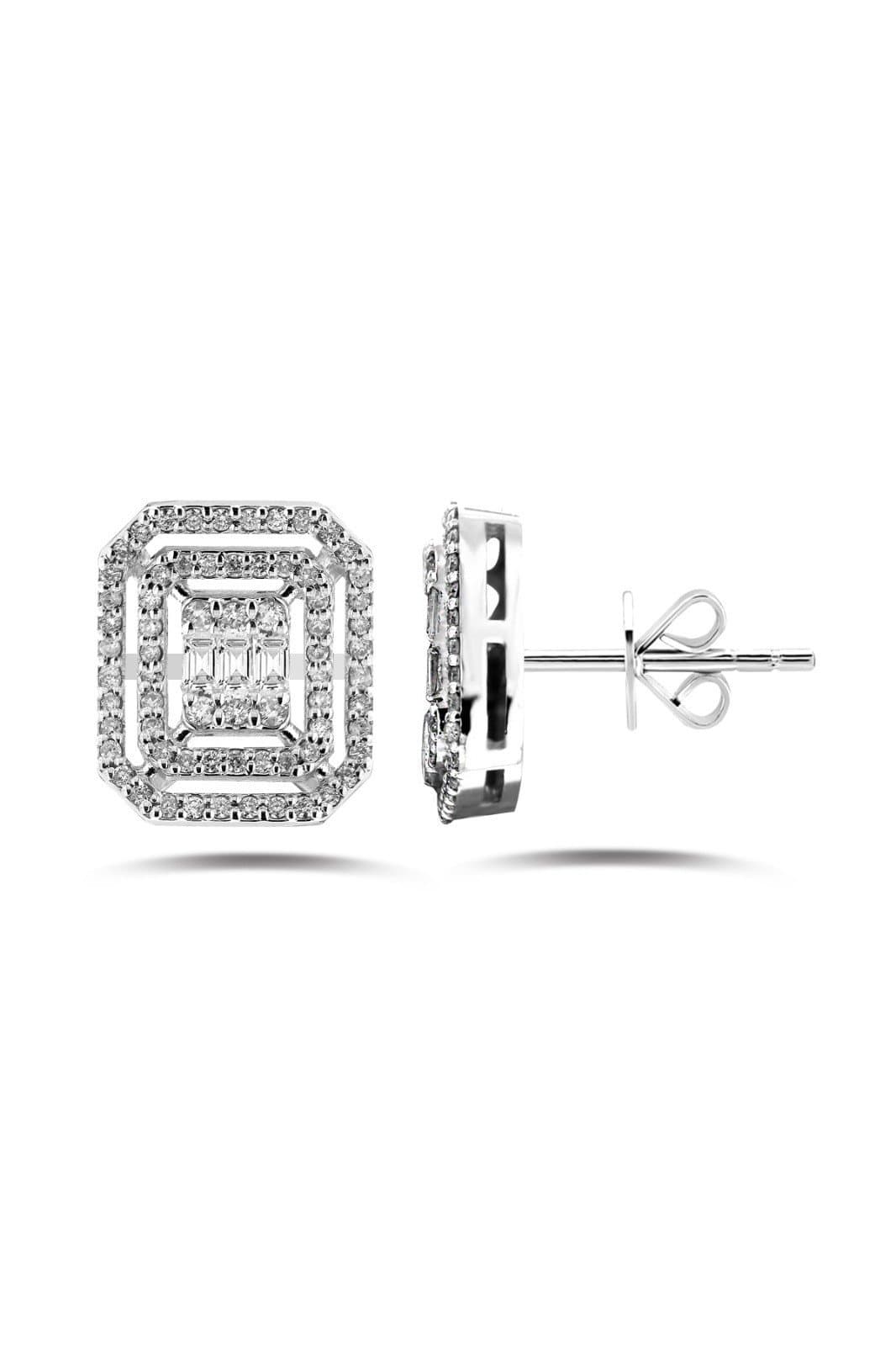 0.85ct Foran Baget Pırlanta Küpe — 3. görünüm