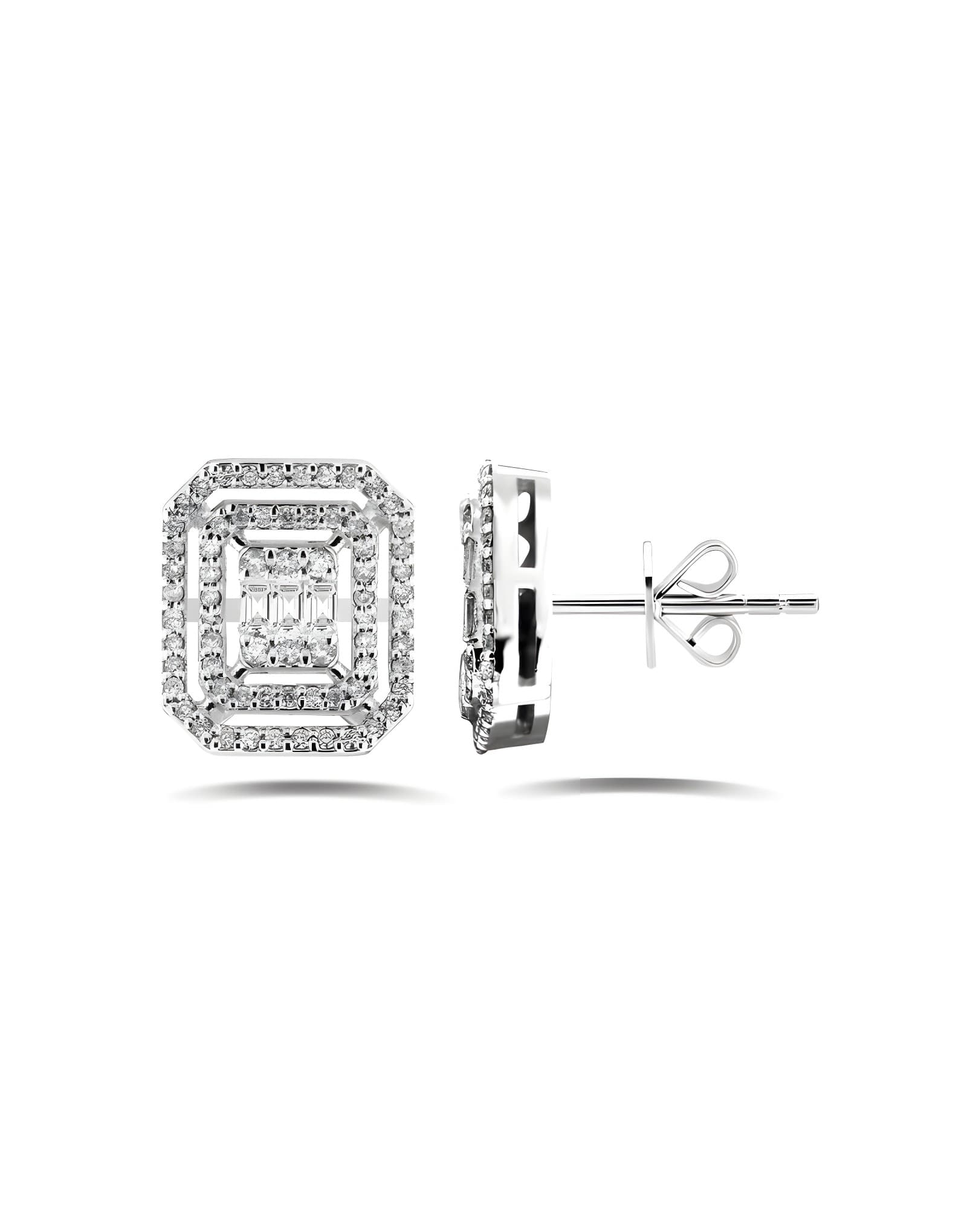 0.85ct Foran Baget Pırlanta Küpe — 2. görünüm