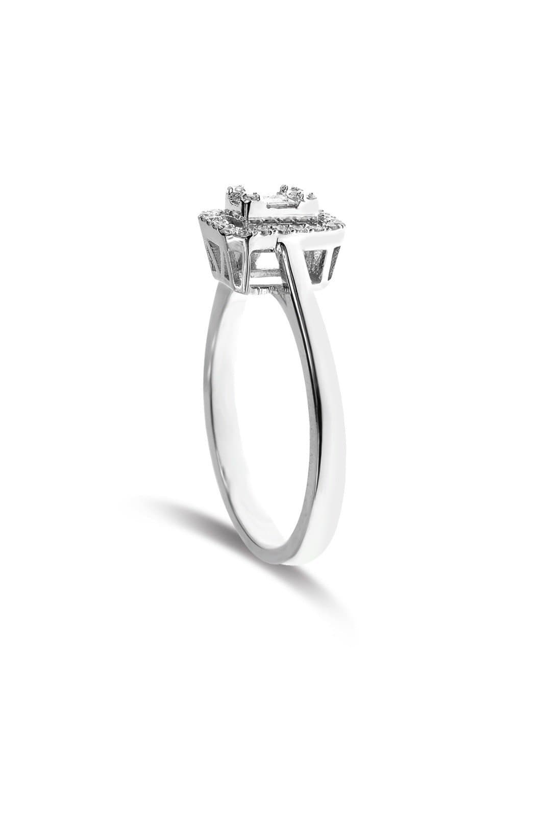 0.17ct F Rengi Baget Pırlanta Yüzük — 3. görünüm