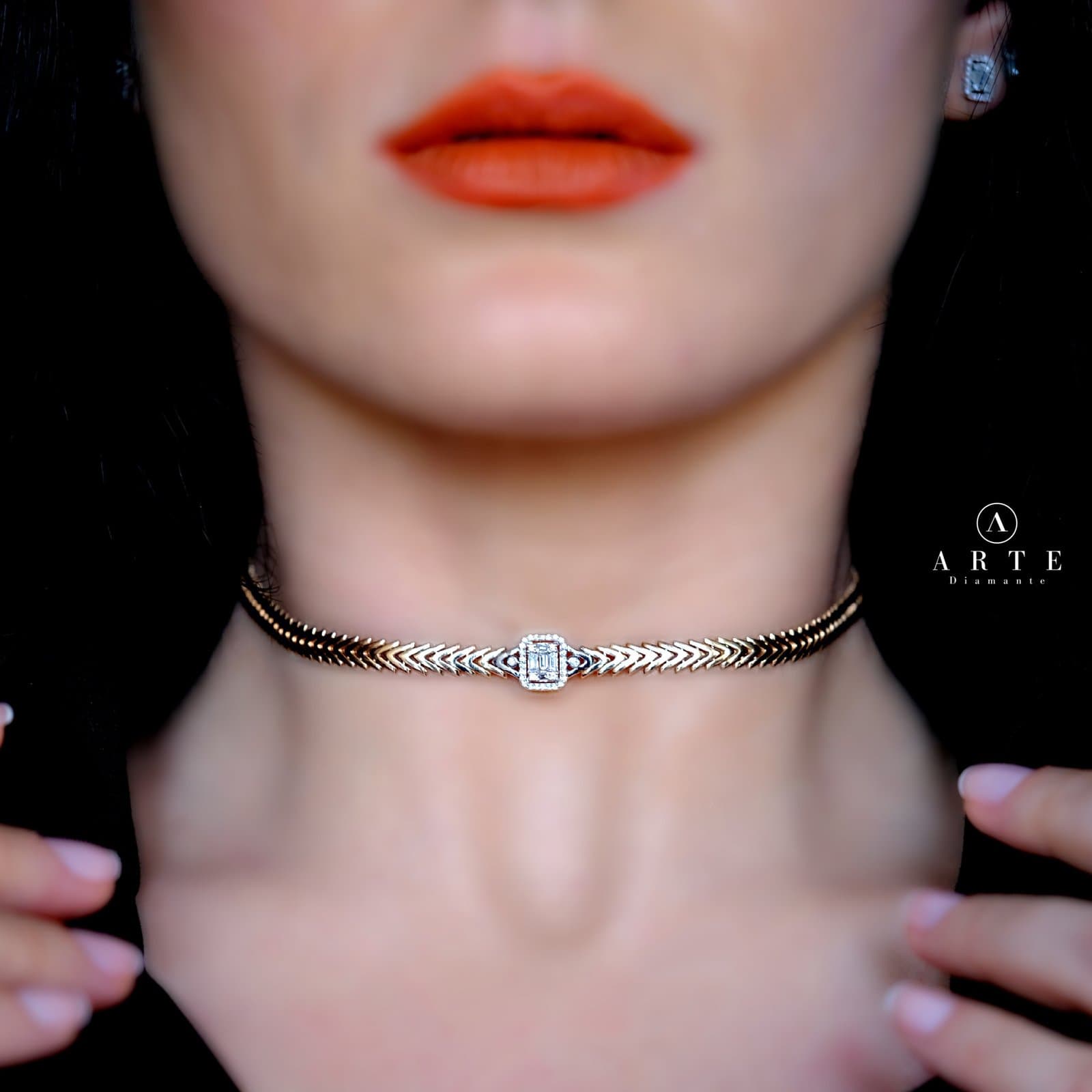 Choker Baget Pırlanta Balık Sırtı — 3. görünüm
