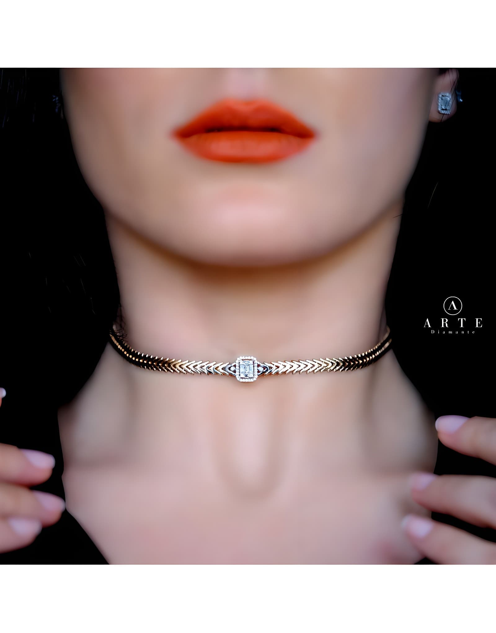 Choker Baget Pırlanta Balık Sırtı — 2. görünüm