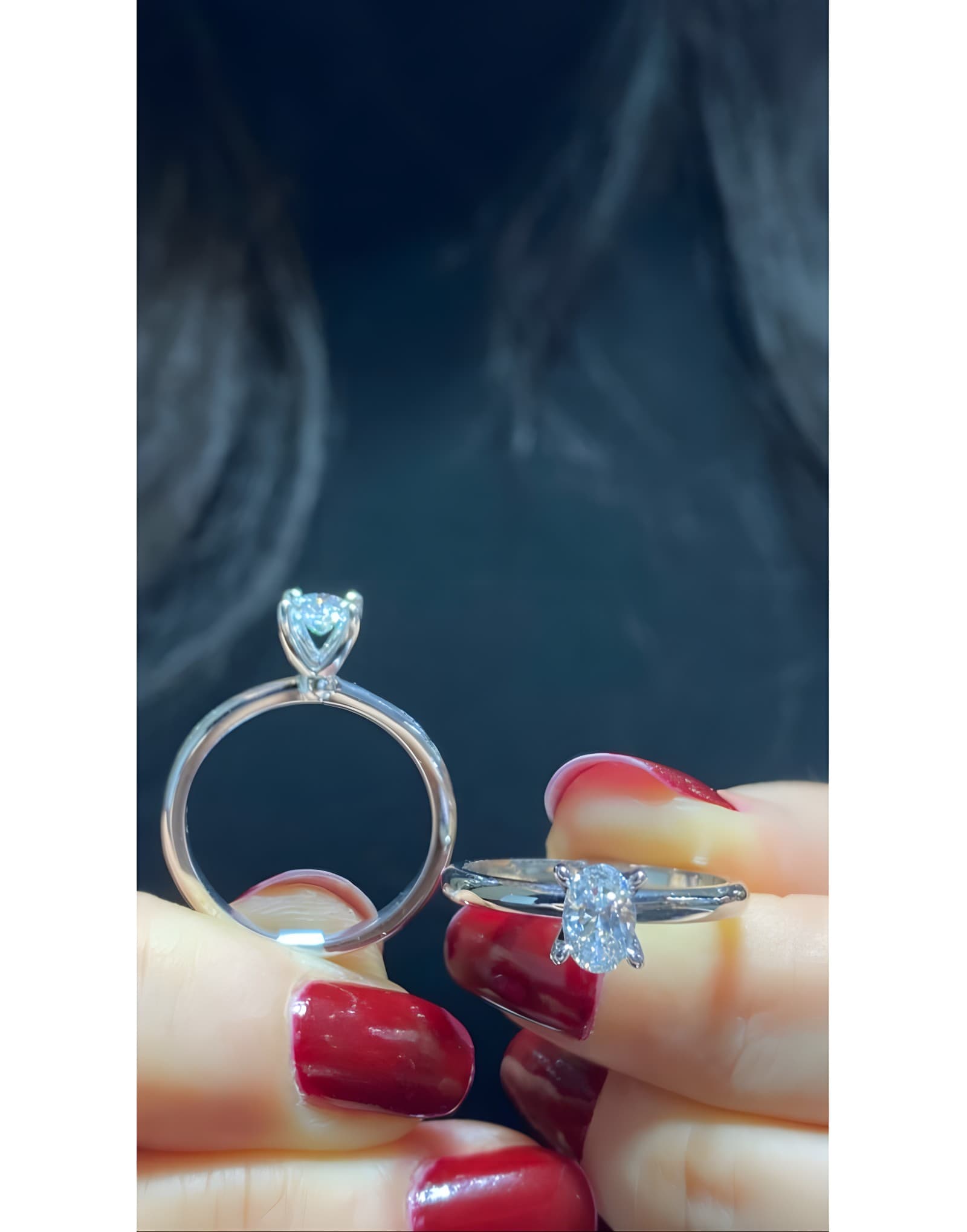 HRD Pençe Tırnak 1.00ct F Rengi Oval Tektaş — 2. görünüm