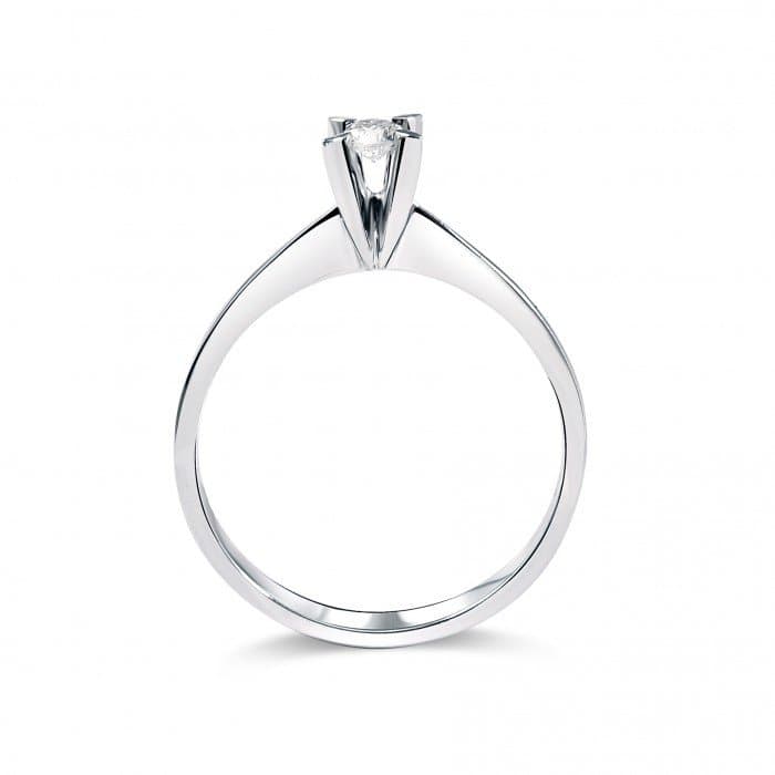 HRD Sertifikalı 0.23ct F Rengi Pırlanta Tektaş Yüzük — 2. görünüm