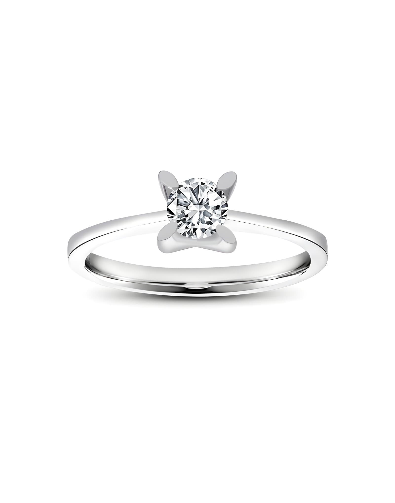 HRD SERTİFİKALI 0.40ct F Rengi Tektaş Pırlanta Yüzük