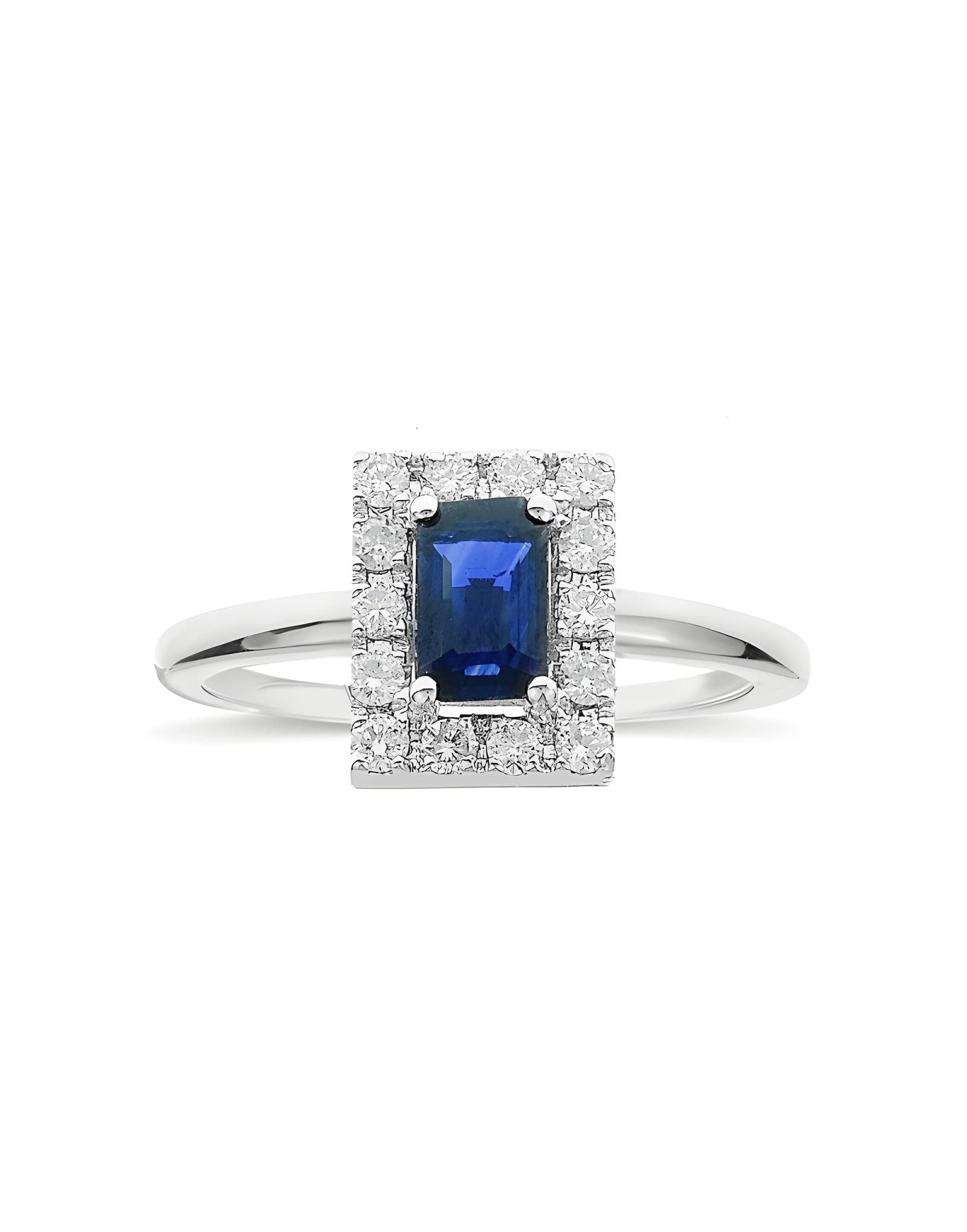 Safir ve 0.22ct Pırlantalı Yüzük
