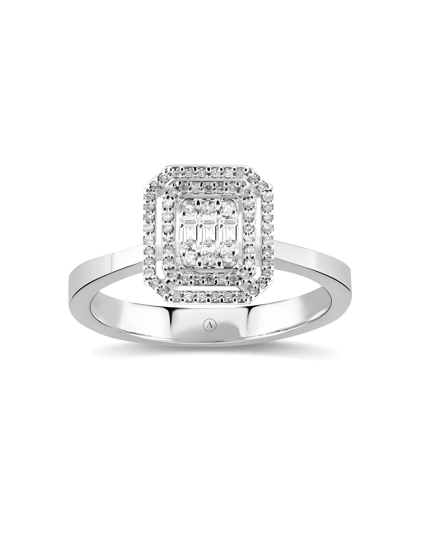 0.25ct Baget Pırlanta Yüzük