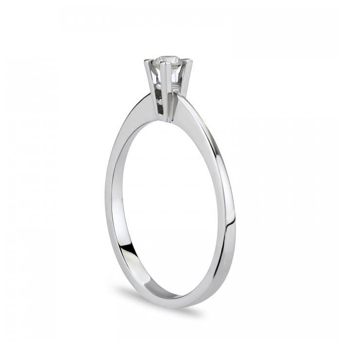 HRD 0.24ct D Rengi Pırlata Tektaş Altın Yüzük — 3. görünüm