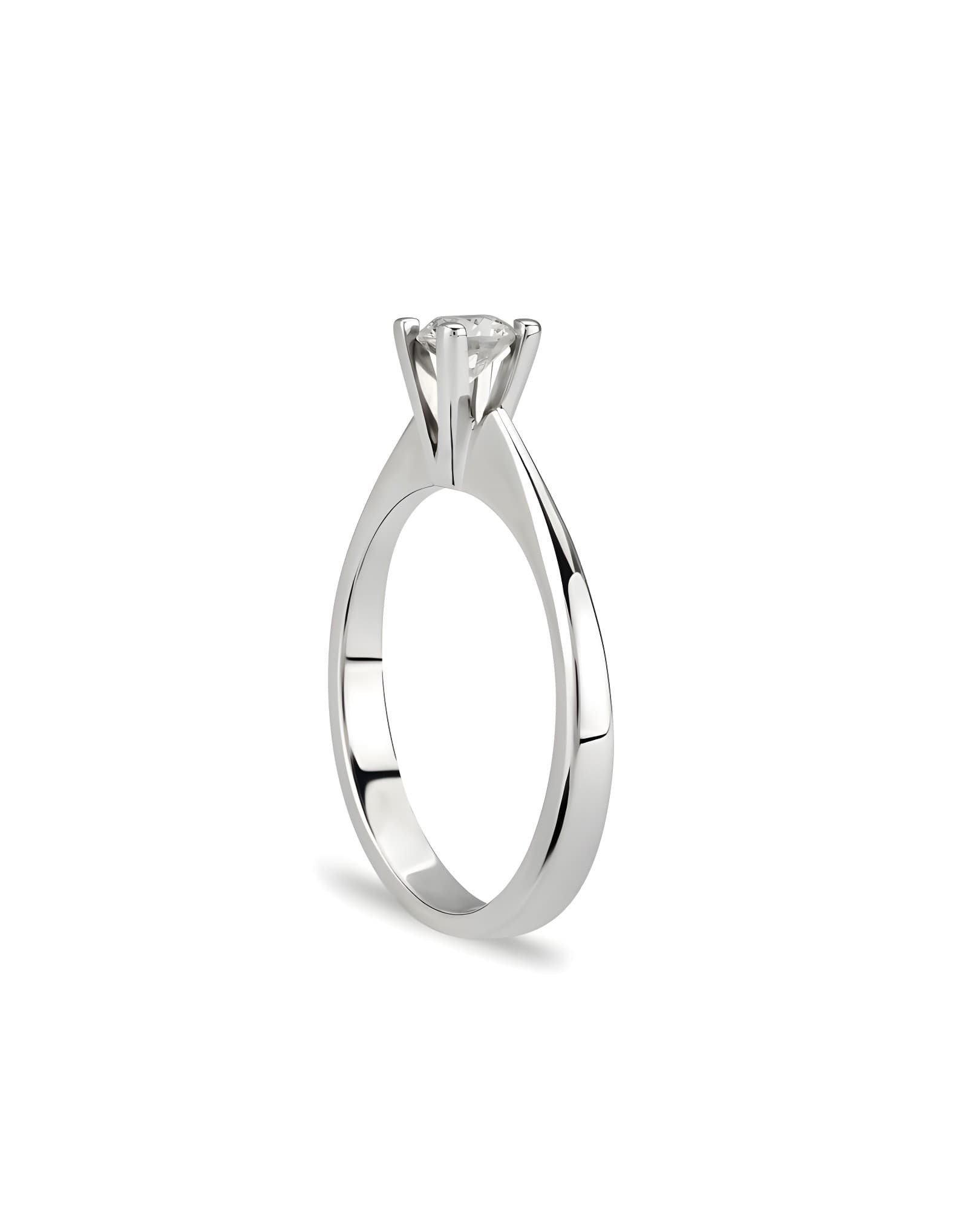 0.11ct F Rengi Pırlanta Tektaş Altın Yüzük — 2. görünüm