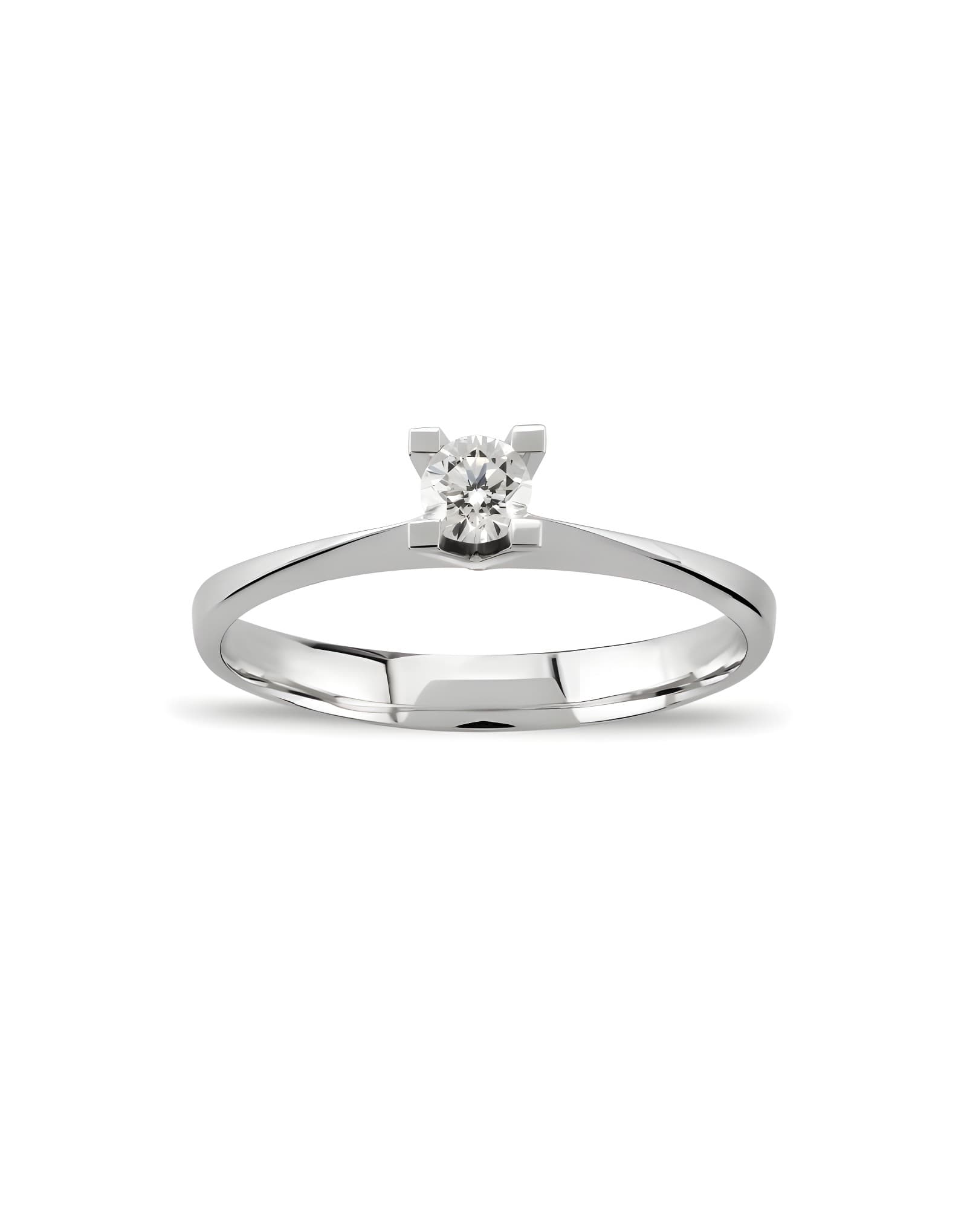 0.50ct F Rengi Pırlanta Tektaş Altın Yüzük — 2. görünüm