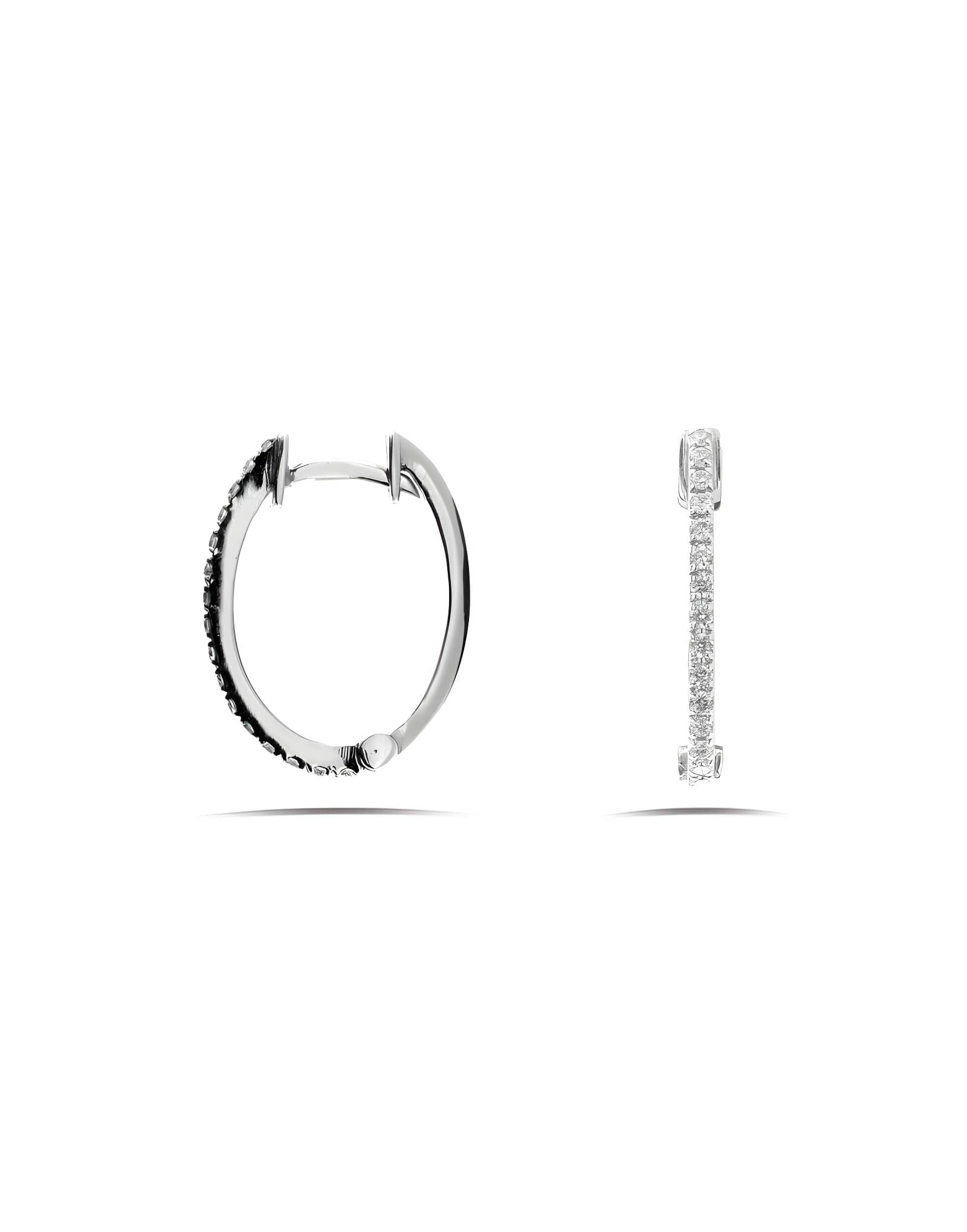 0.20ct Pırlanta 1.5cm Halka Küpe