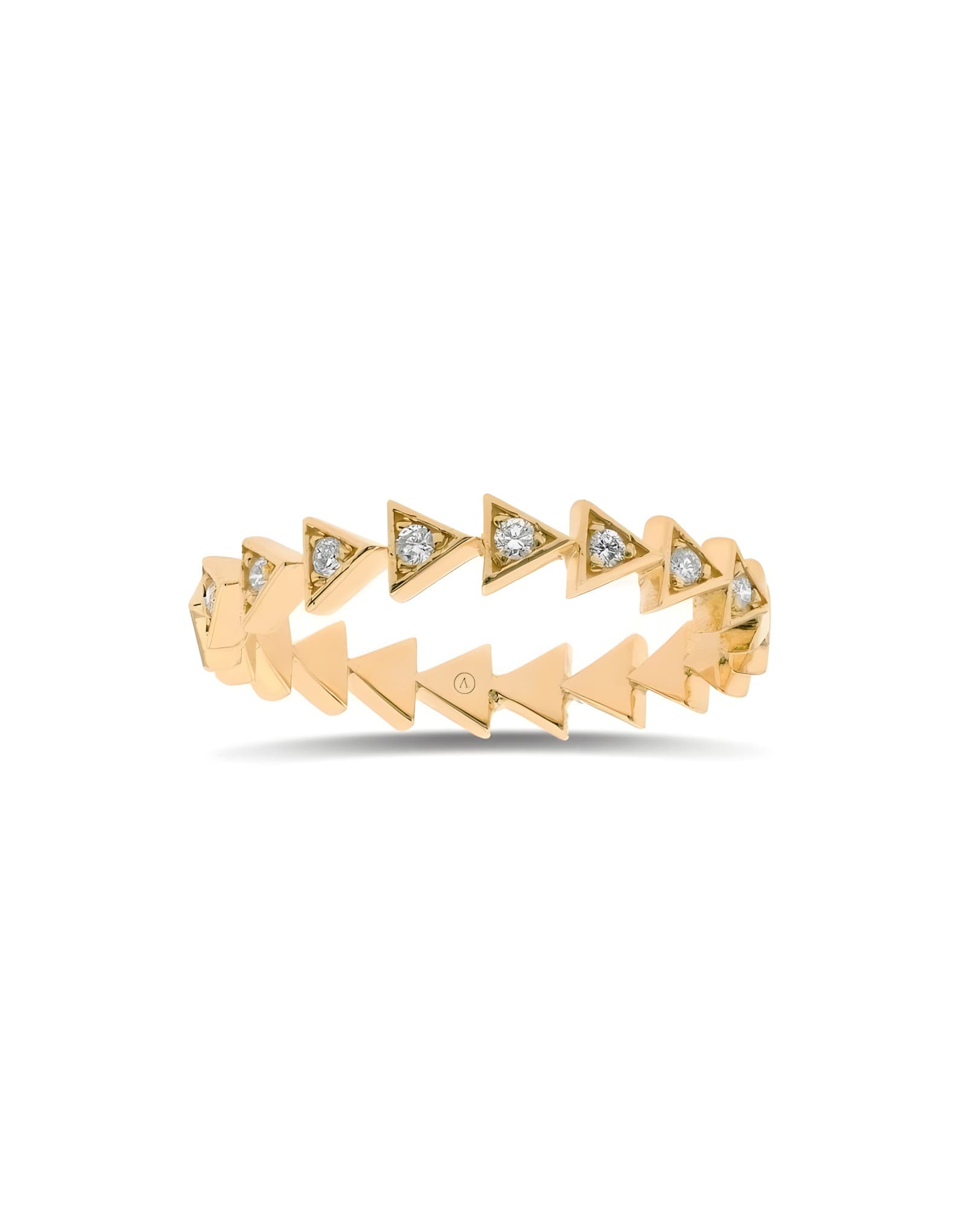 0.11ct Fvs Pırlanta Üçgen-Üçgen Yüzük