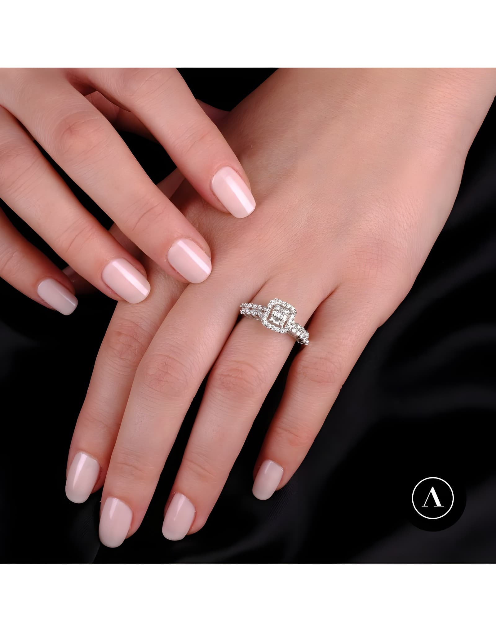 0.50ct Çift Kol Baget Pırlanta Yüzük — 2. görünüm