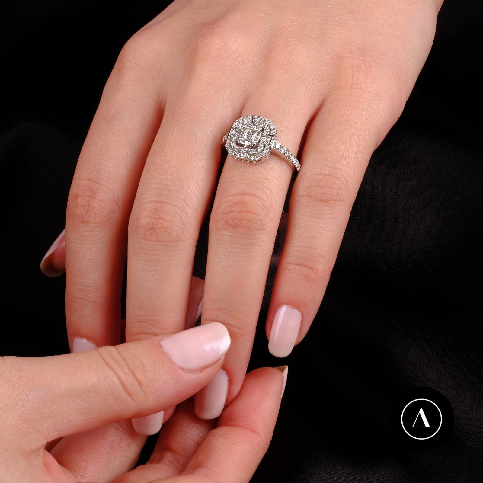 0.80ct F rengi Pırlanta Baget Yüzük — 3. görünüm