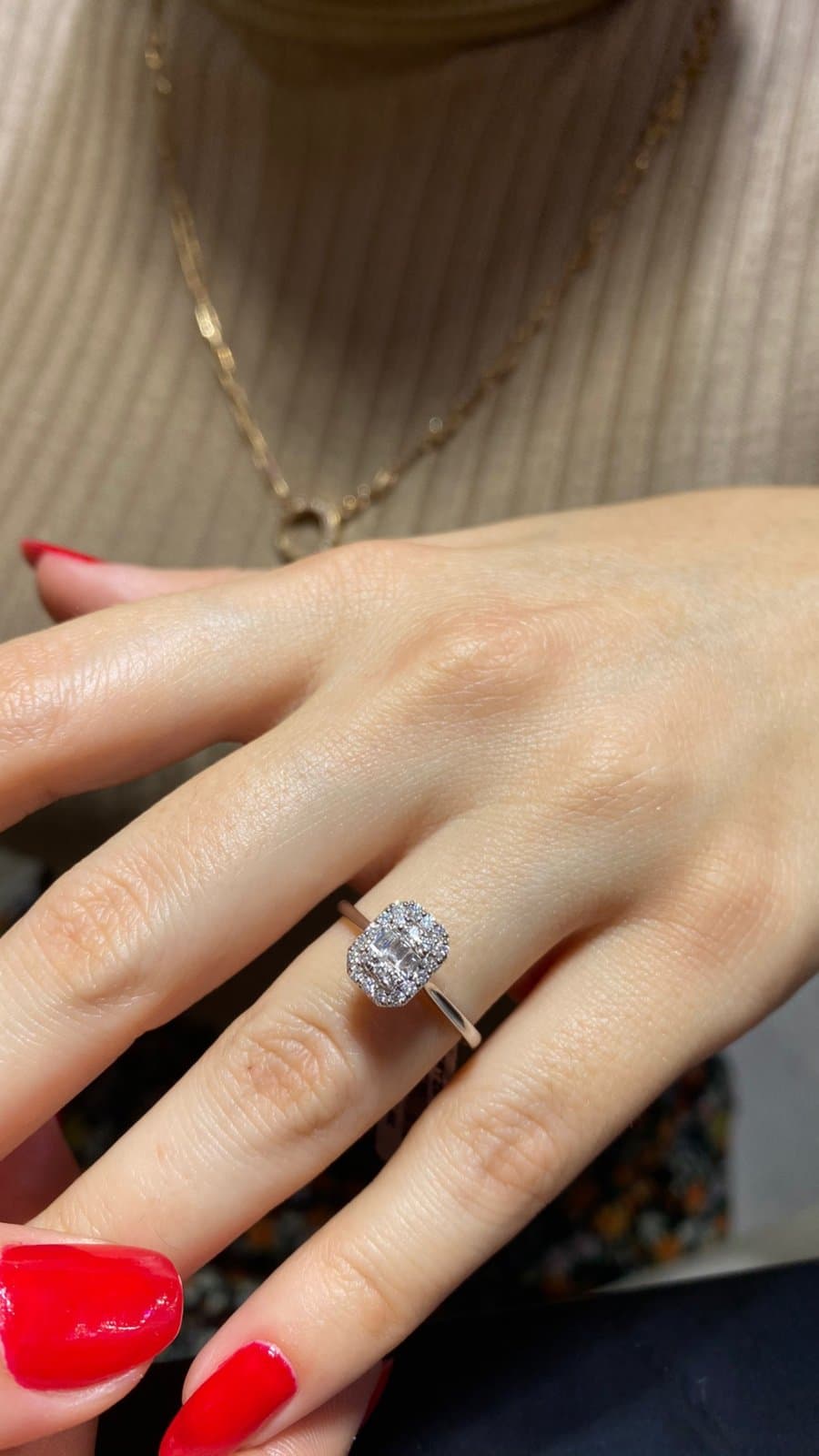 0.30ct F Rengi Baget Pırlanta Yüzük — 3. görünüm