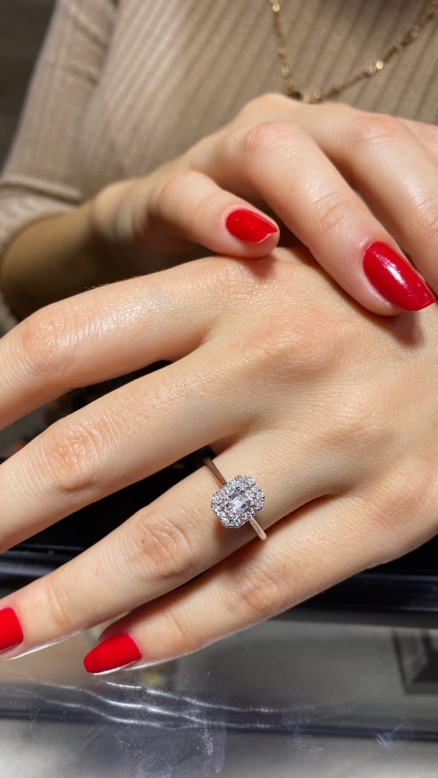 0.30ct F Rengi Baget Pırlanta Yüzük — 4. görünüm