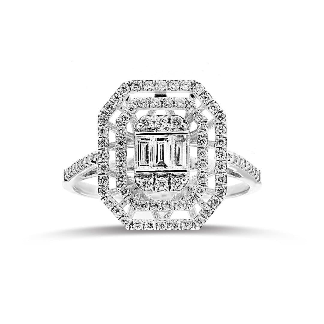 0.70ct F Rengi Baget Pırlanta Yüzük — 4. görünüm