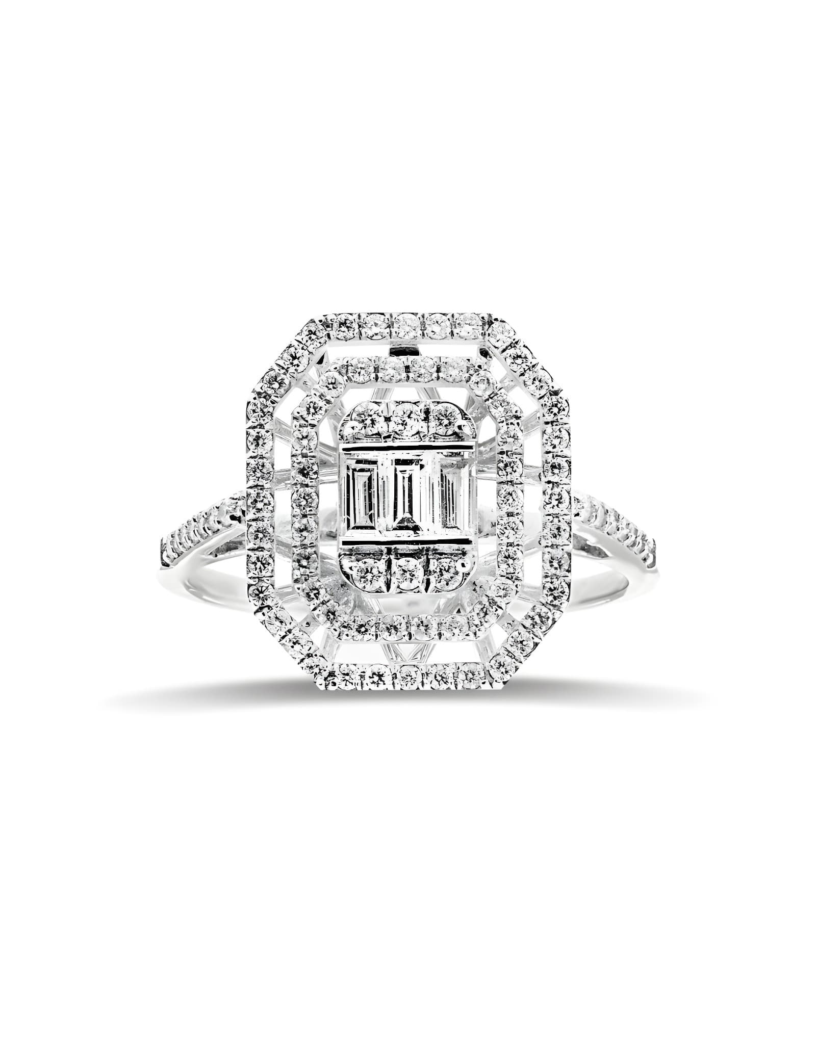 0.70ct F Rengi Baget Pırlanta Yüzük — 2. görünüm