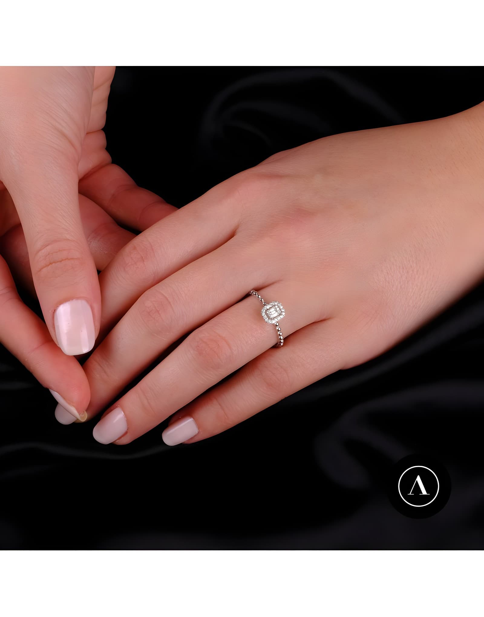 0.15ct F Rengi Baget Pırlanta Yüzük — 2. görünüm