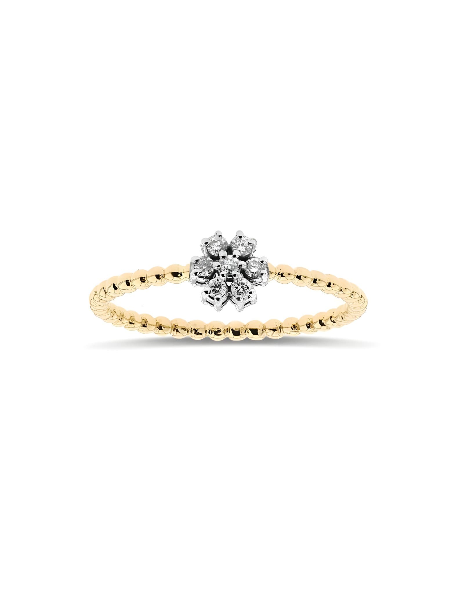 0.11ct F Rengi Çiçek Pırlanta Yüzük