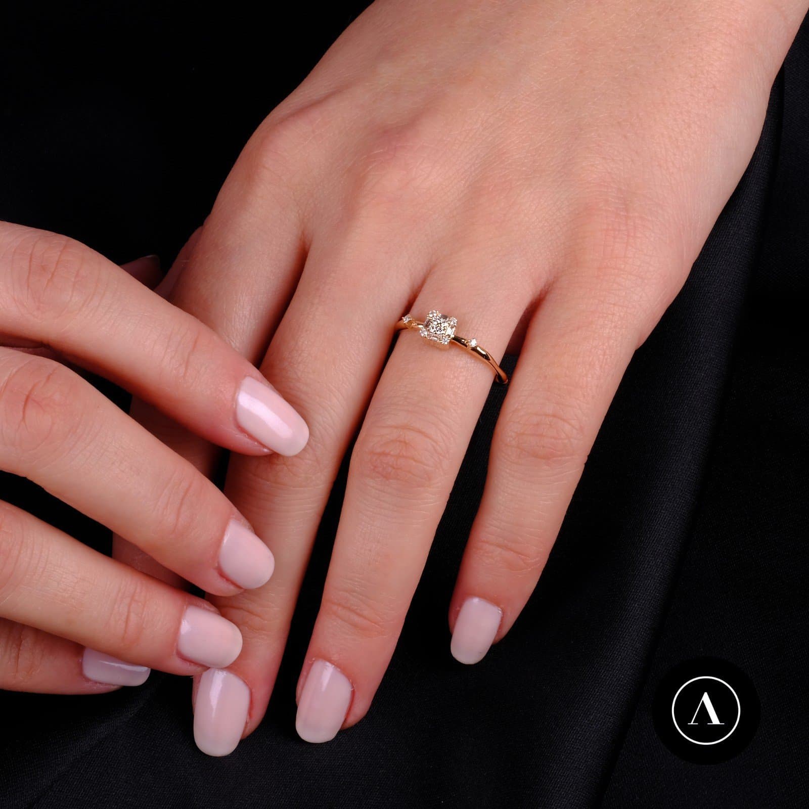 Baget Pırlanta 0.15ct Günlük Stil Yüzük — 3. görünüm
