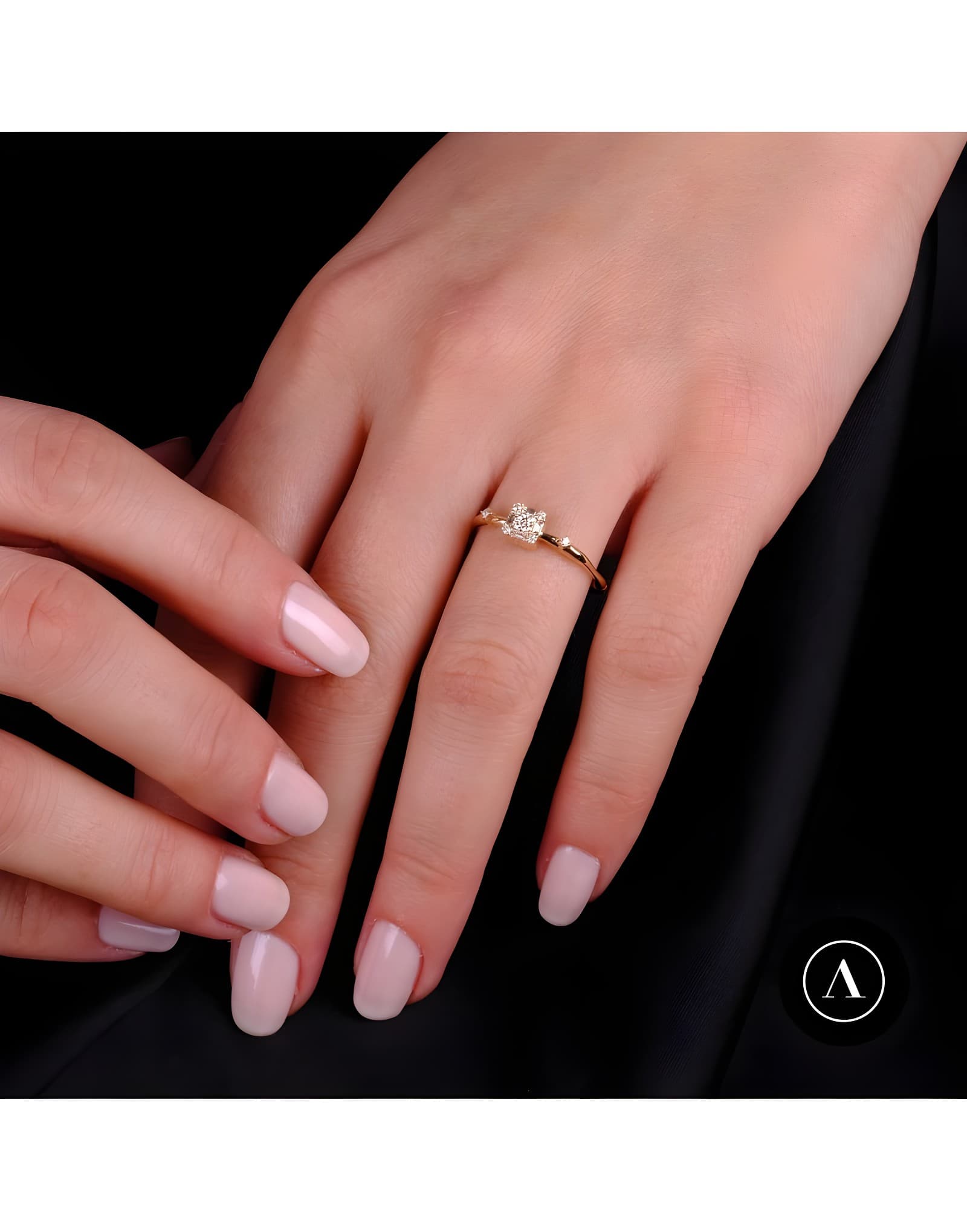 Baget Pırlanta 0.15ct Günlük Stil Yüzük — 2. görünüm