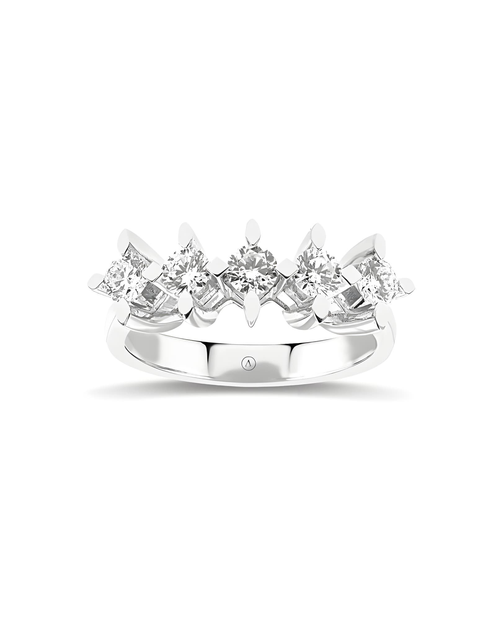 0.80ct F Rengi Pırlanta Beştaş Yüzük