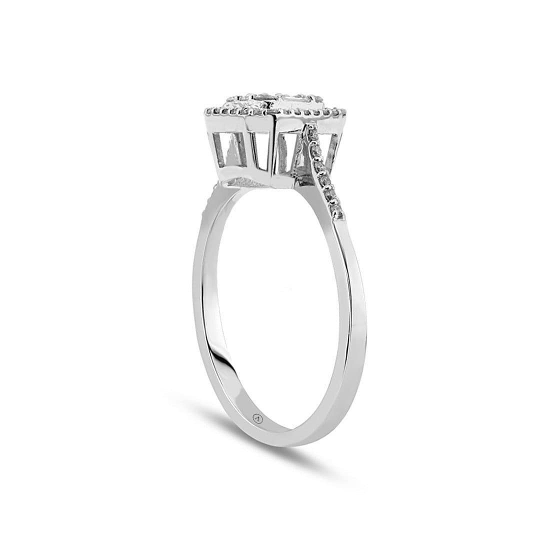 0.60ct F Rengi Baget Pırlanta Altın Yüzük — 4. görünüm