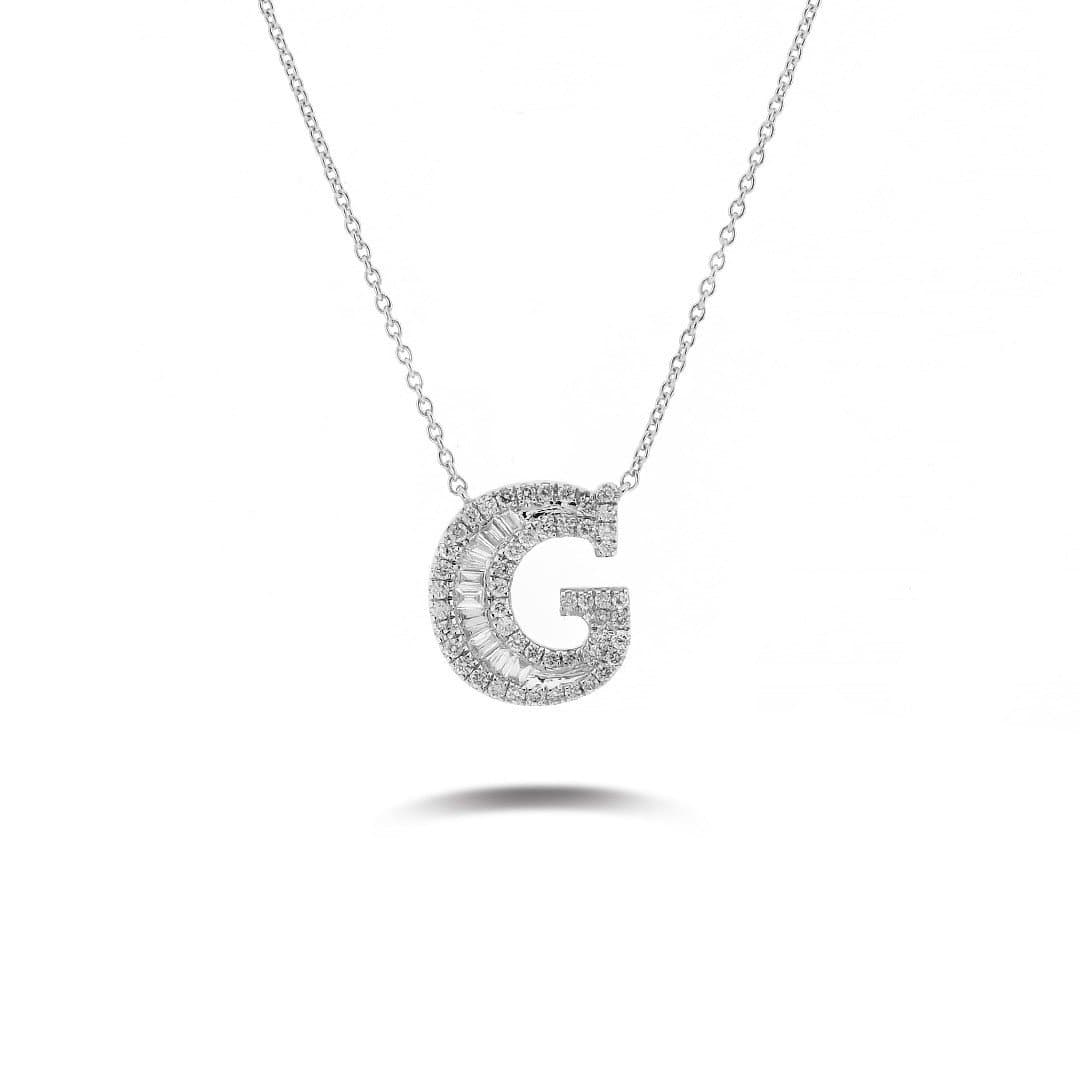 Baget Pırlantalı Harf Kolye — 5. görünüm