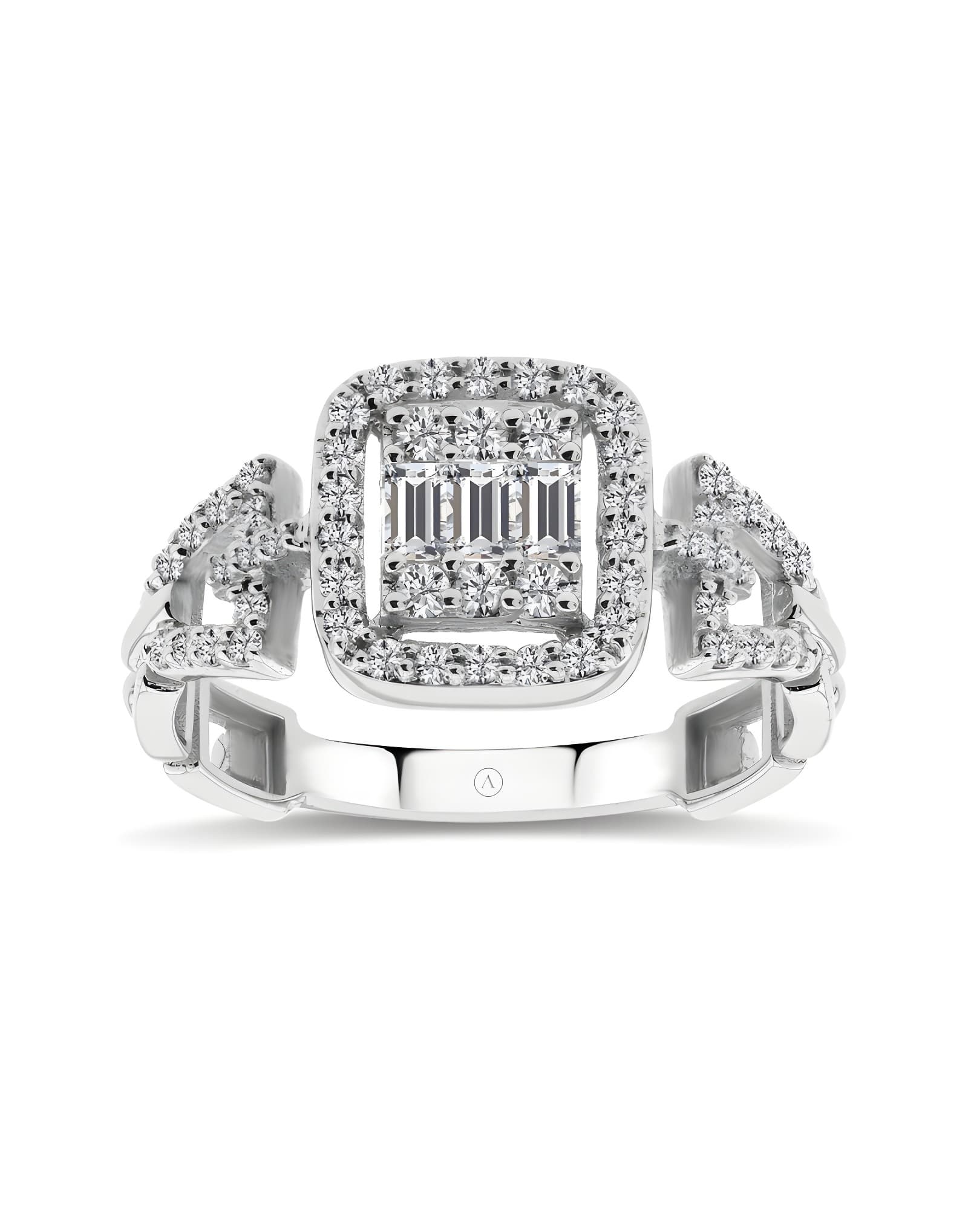0.60ct F Rengi Baget Pırlanta Yüzük