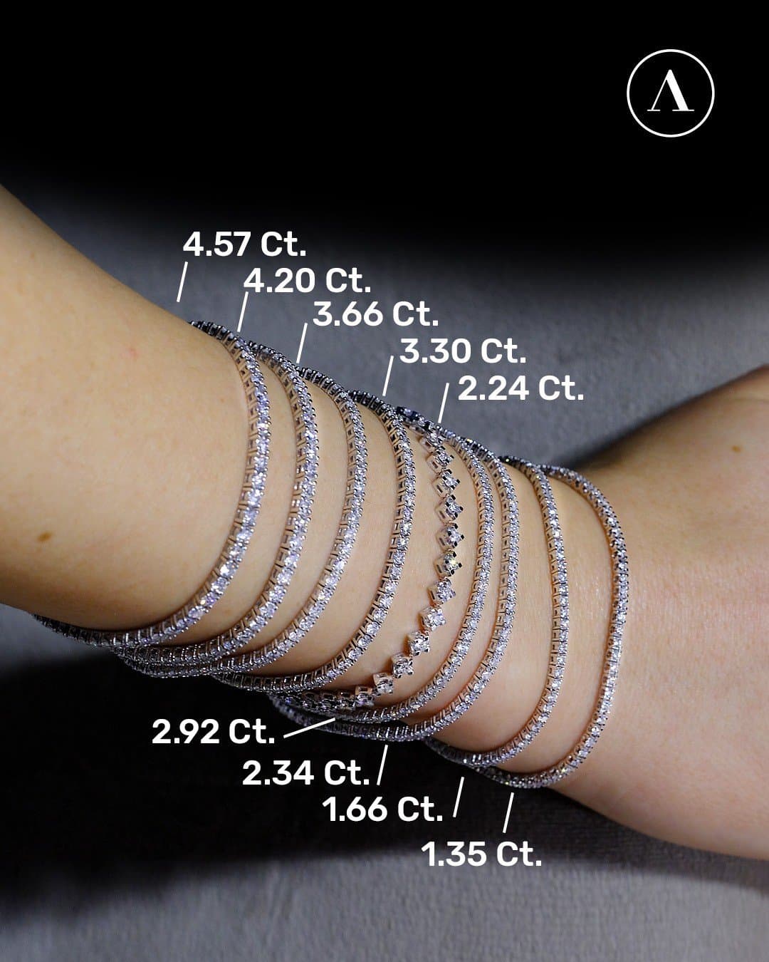 1.70ct F Rengi Suyolu Bileklik — 4. görünüm