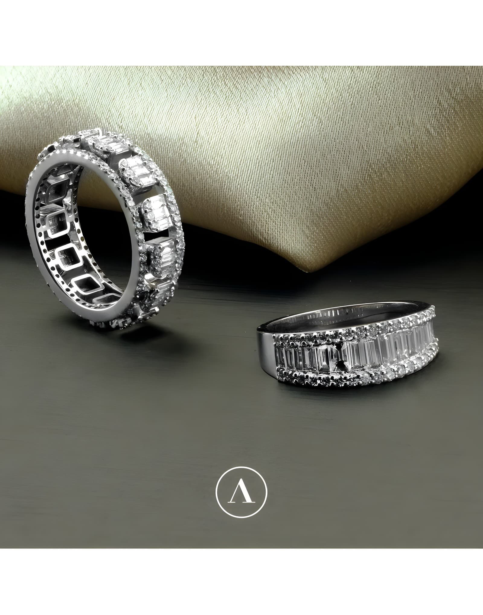 2.10ct F rengi Pırlanta Baget Tamtur — 3. görünüm