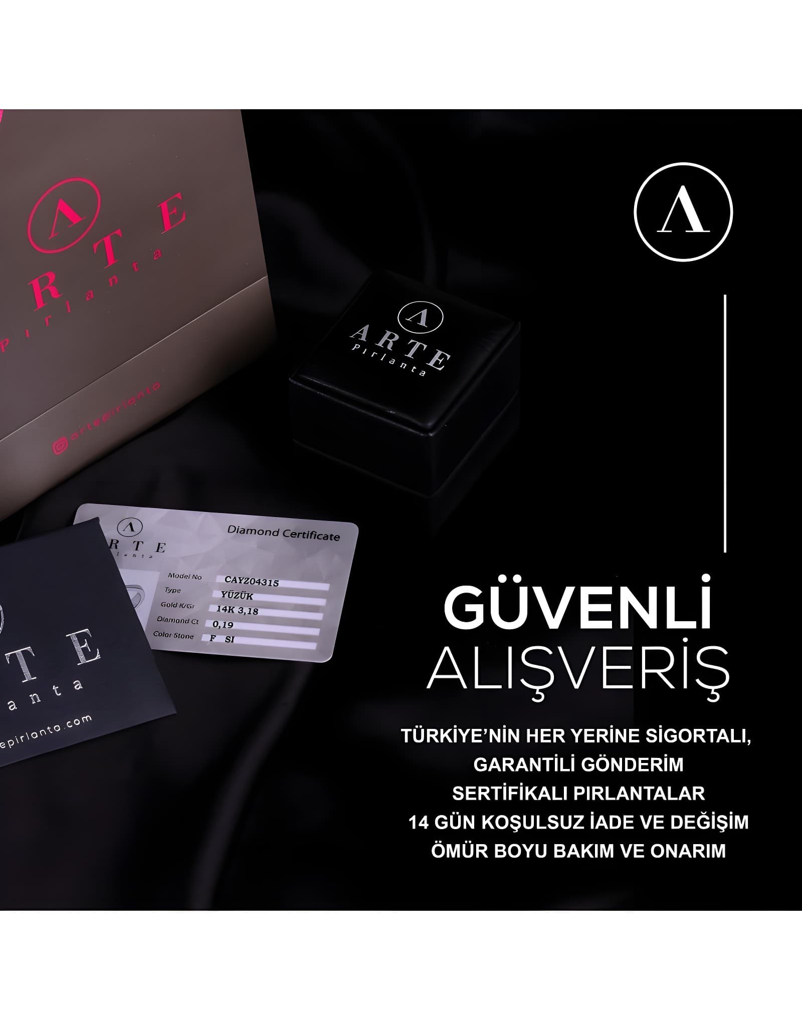 0.38ct F Rengi Twin Baget Yüzük — 2. görünüm