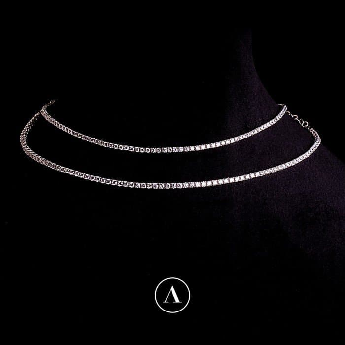 3.20ct F Rengi Tennis Choker — 4. görünüm