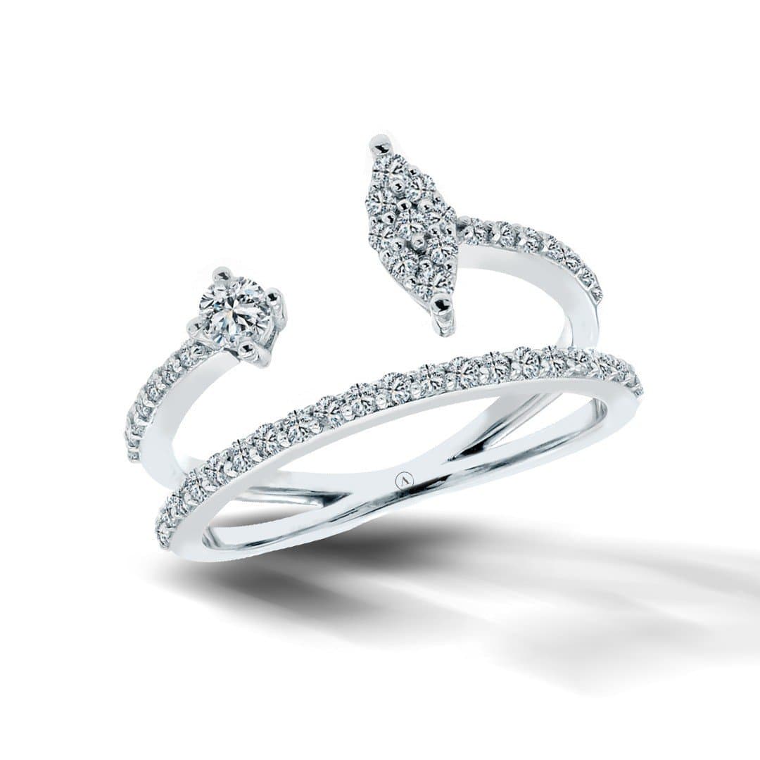 0.60 ct F / VS Pırlanta İkili Yüzük — 3. görünüm