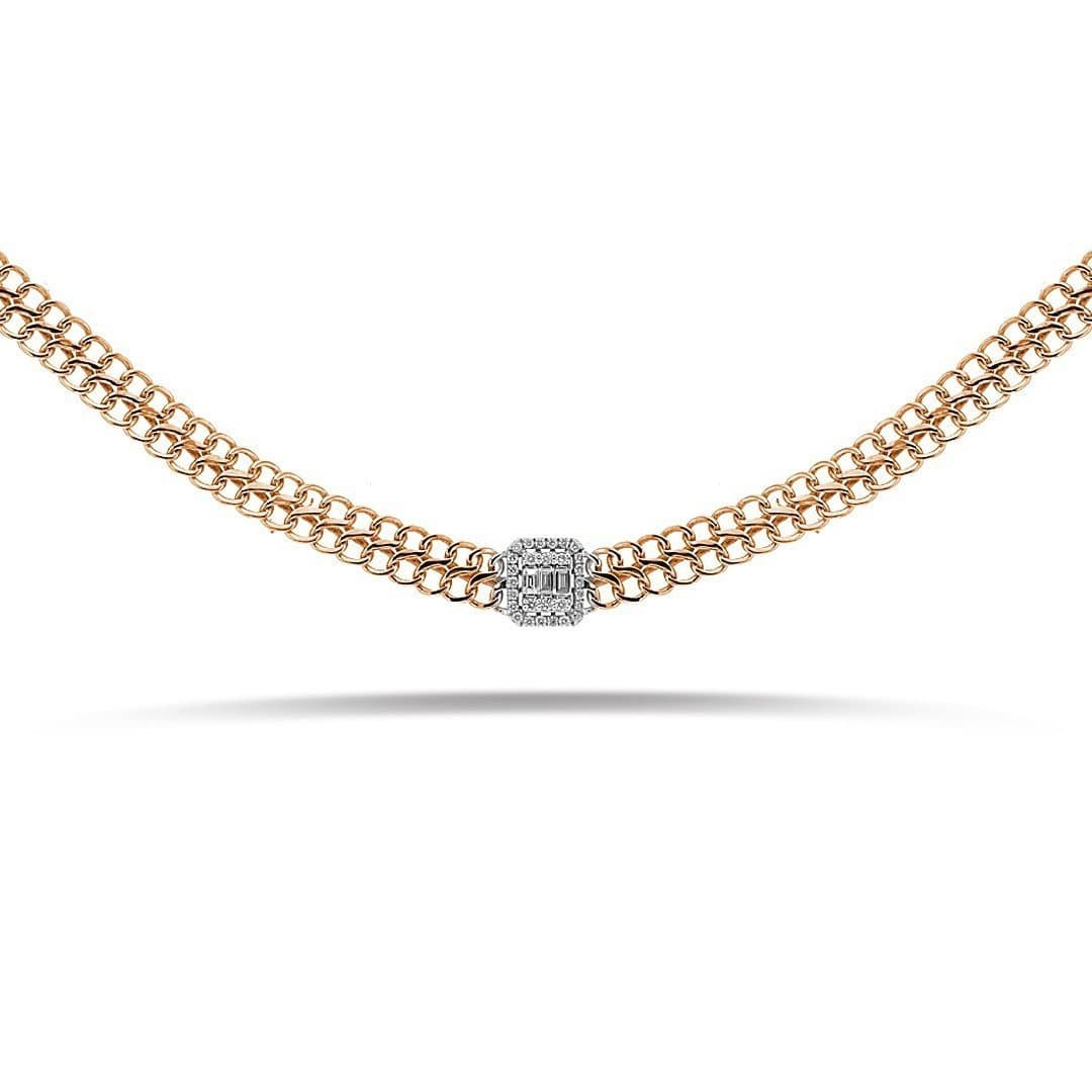 0.30ct F Rengi Baget Pırlanta Choker — 6. görünüm