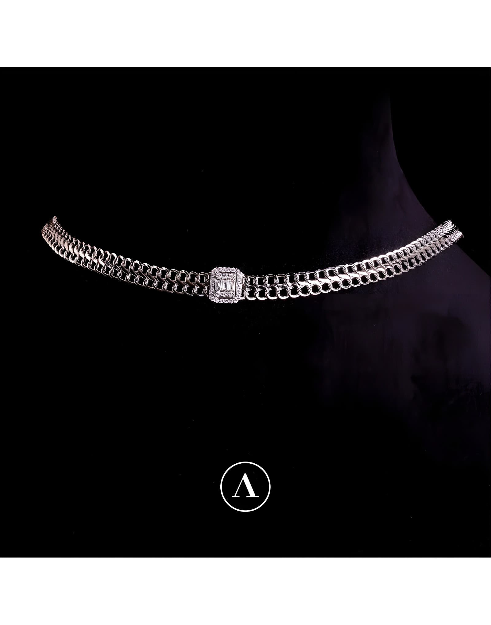 0.30ct F Rengi Baget Pırlanta Choker — 2. görünüm